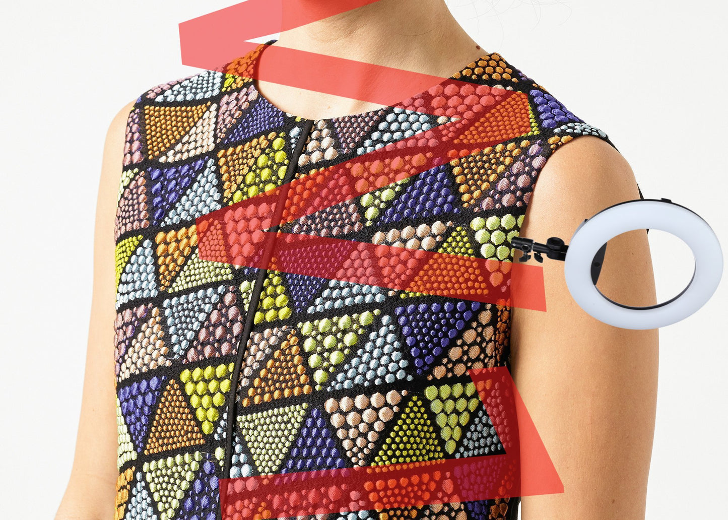 Triangle Sleeveless Dress in Multi