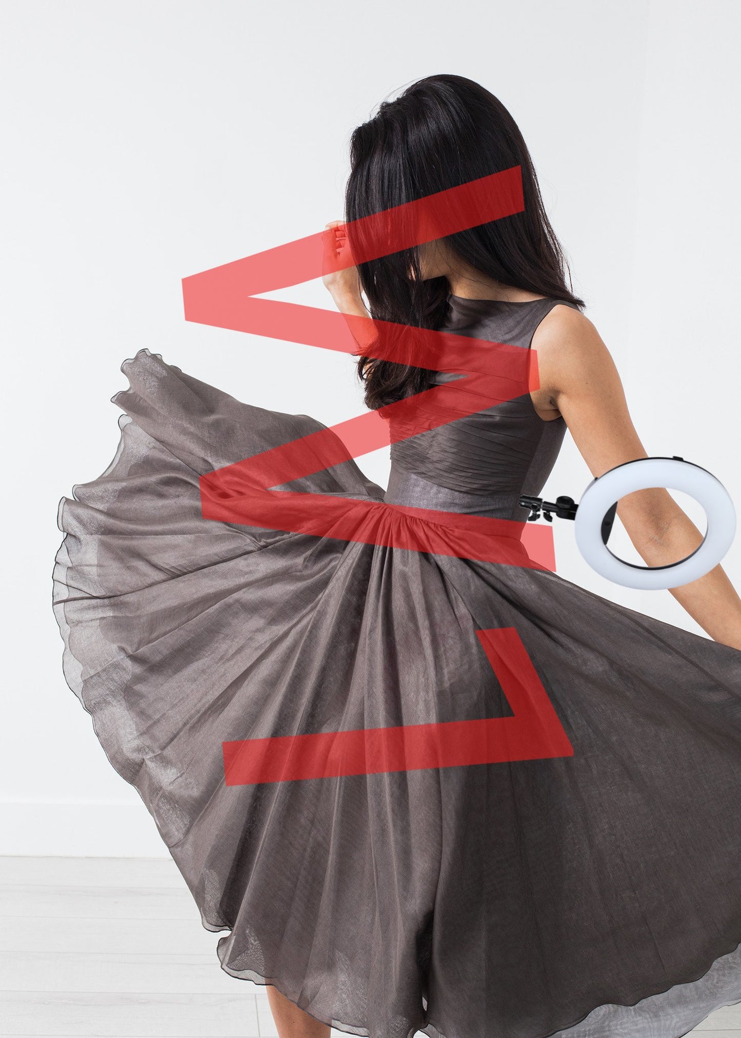 Voile Dress in Grey Pearl