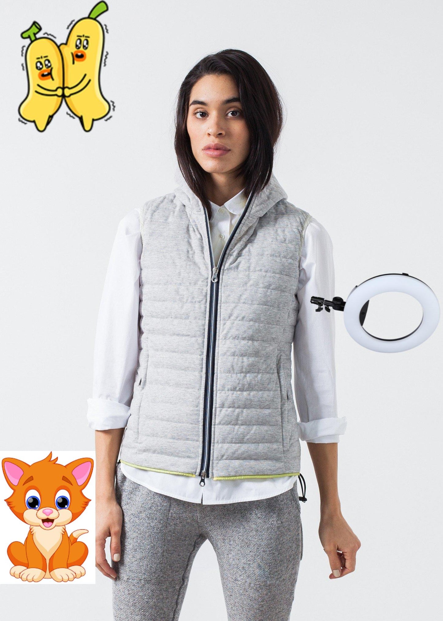 Primula Vest in Light Grey