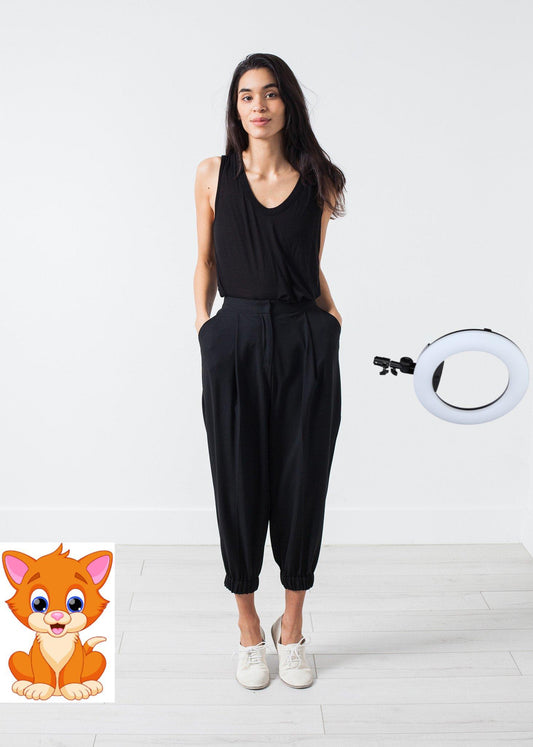 Fancy Wool Pant in Black