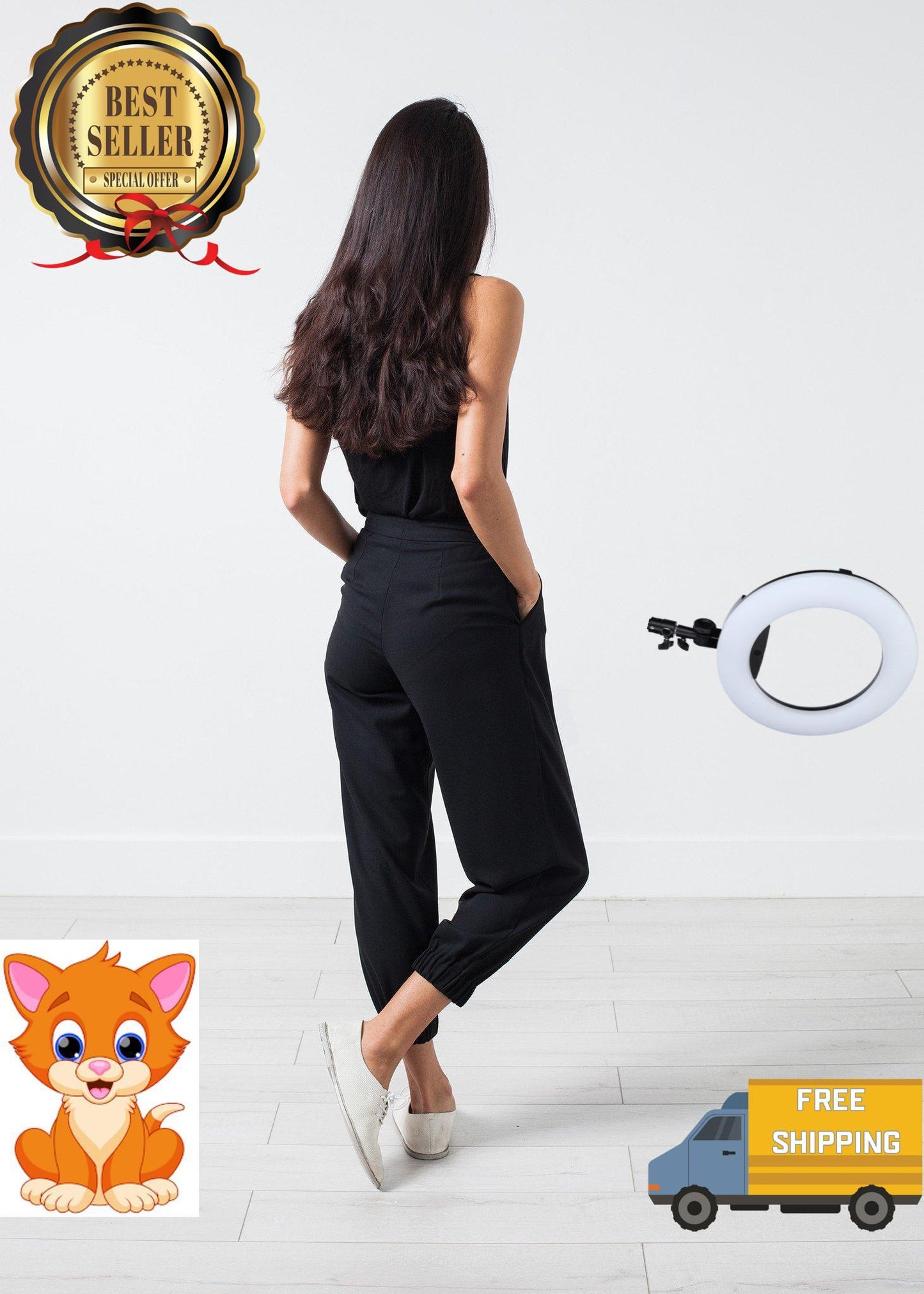 Fancy Wool Pant in Black