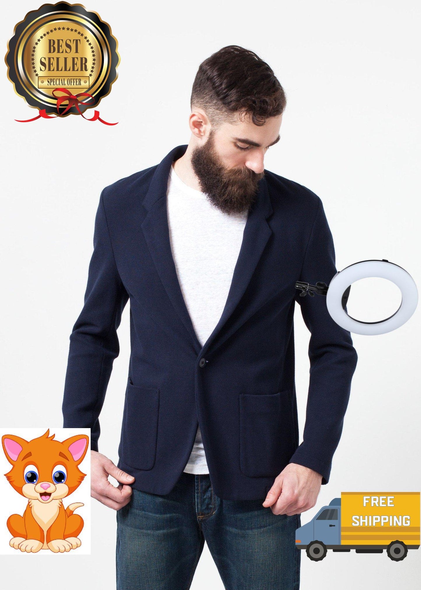 Cotton Jacket in Navy