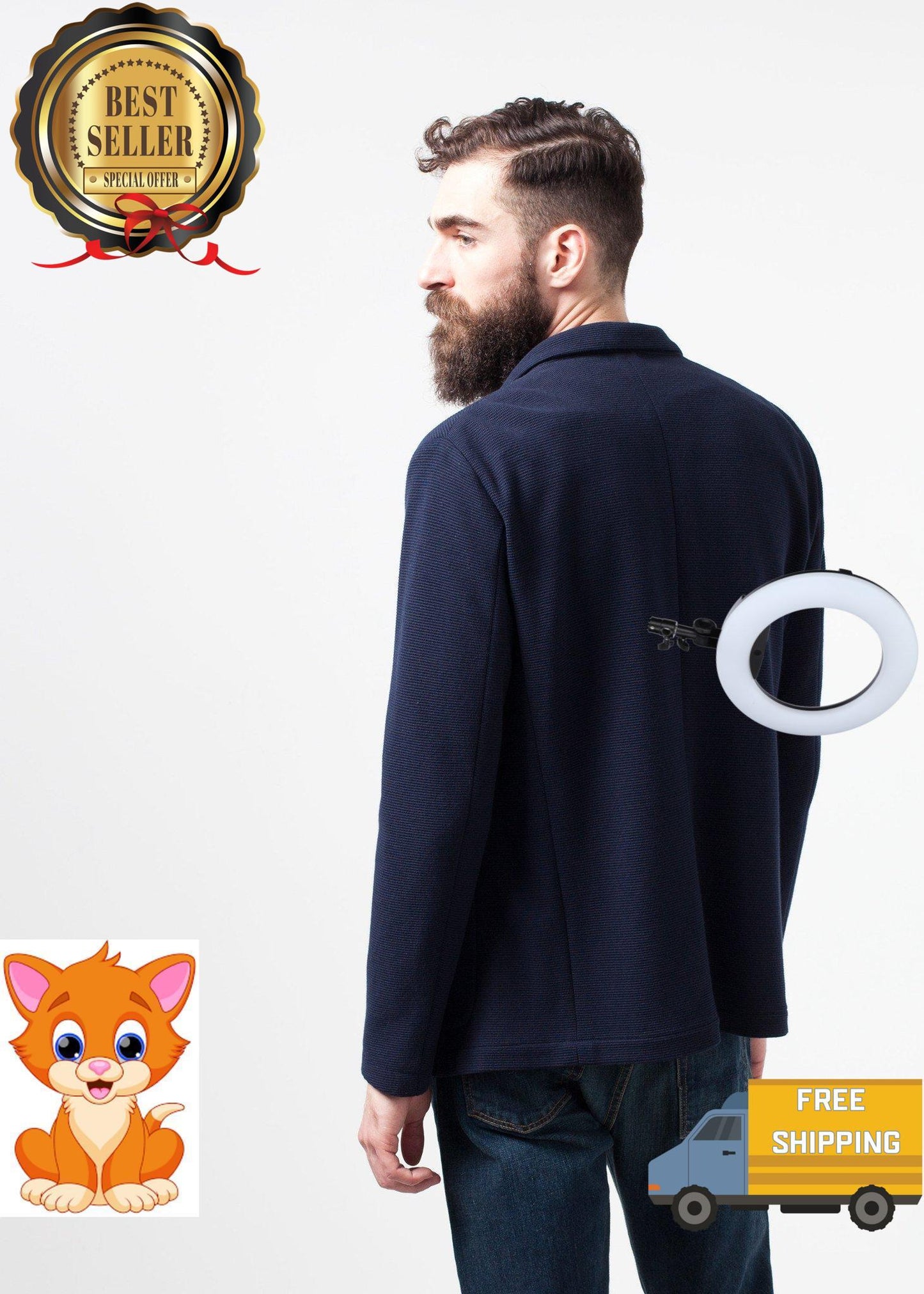 Cotton Jacket in Navy