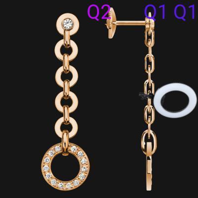 18k Dangling Pendant Earrings