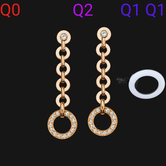 18k Dangling Pendant Earrings
