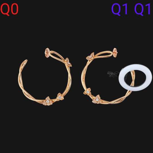 18k Intertwined Earrings