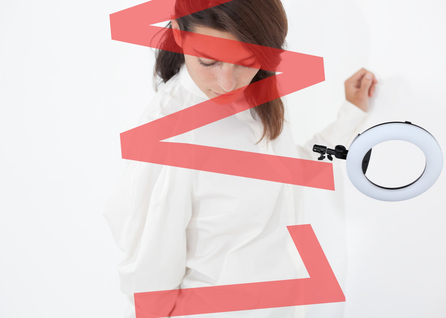 Trim Collar Poplin Blouse in Off White