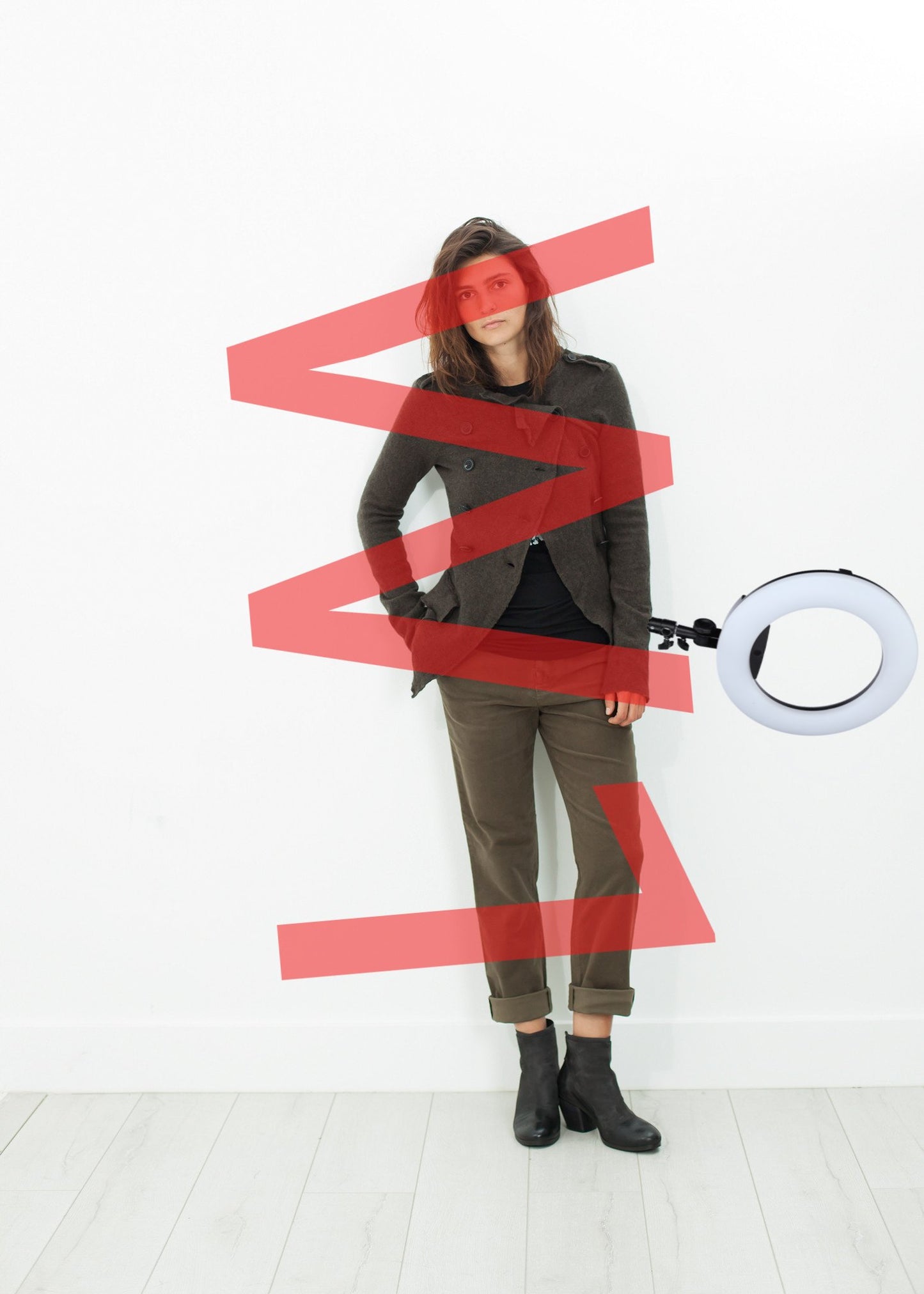 Sueded Cotton Pant in Khaki