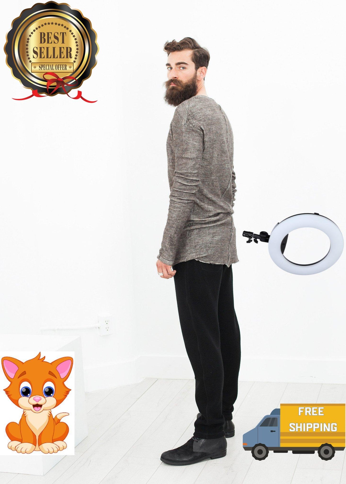 Extra Long Sleeve Sweater in Cavern
