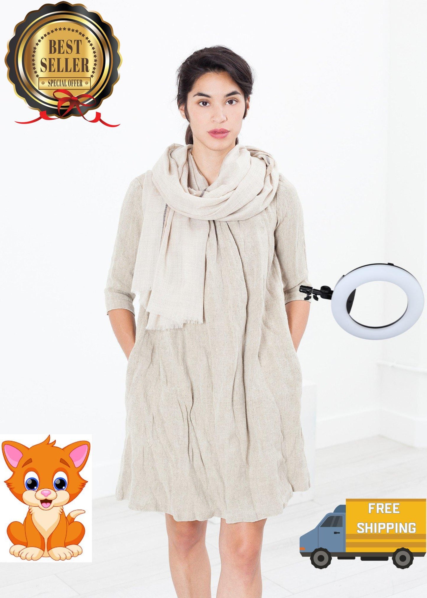 Hemp Dress in Natural