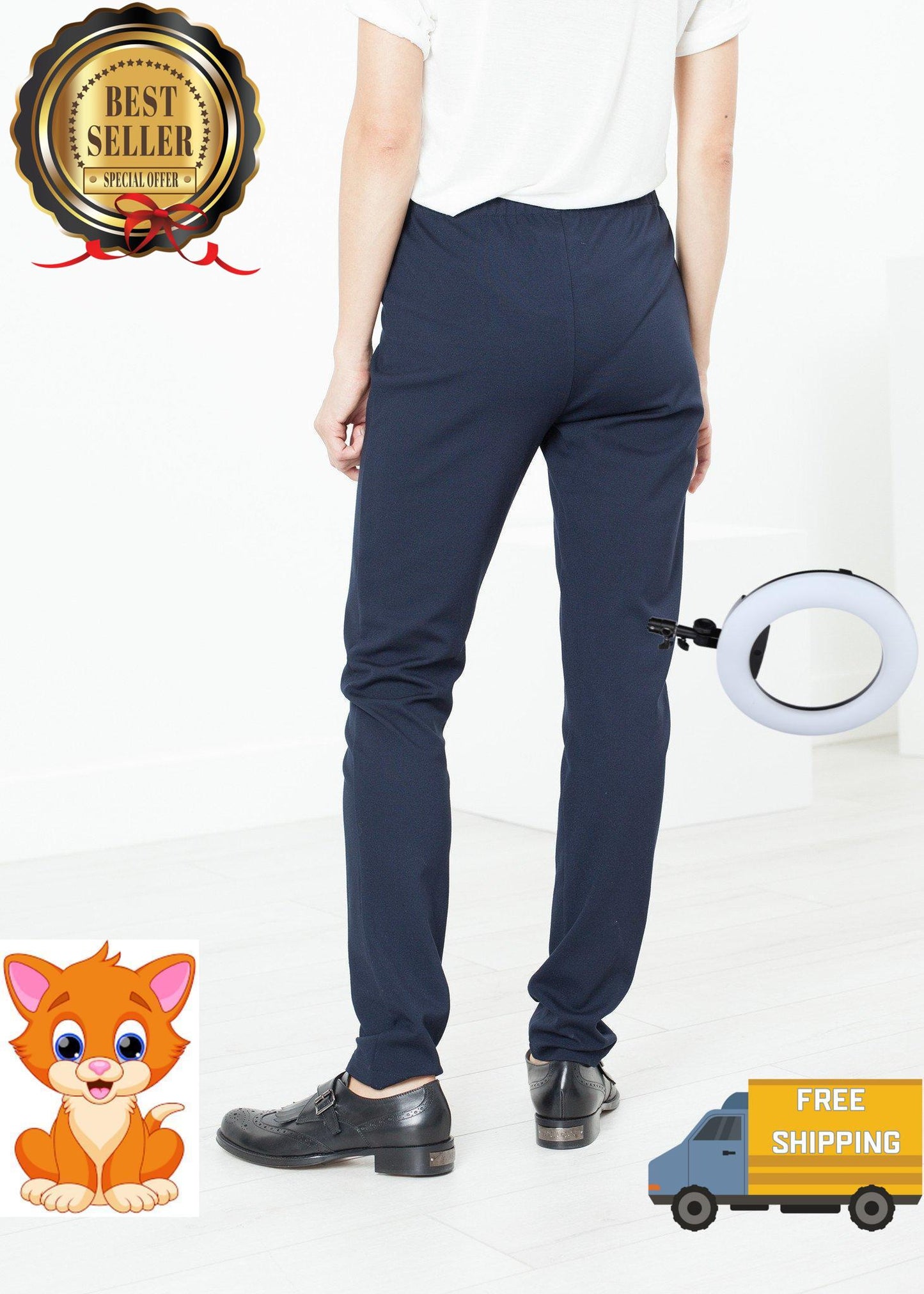 Easy Slim Pant in Navy