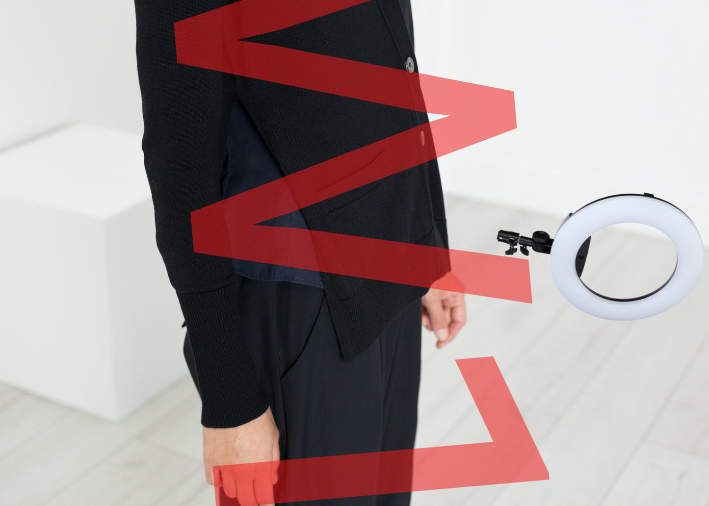 Square Cardigan in Black