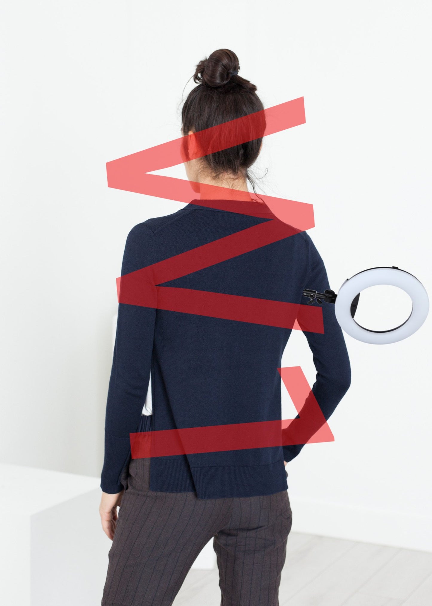 Square Cardigan in Navy