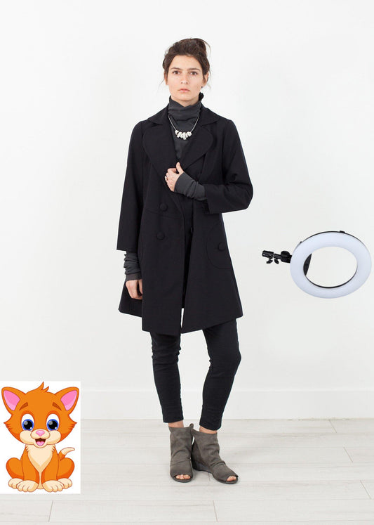 Day Coat in Navy