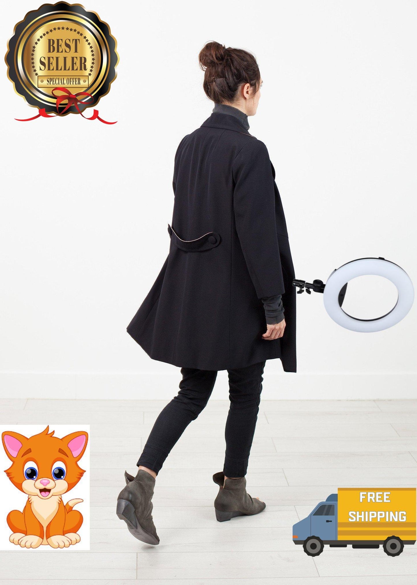 Day Coat in Navy