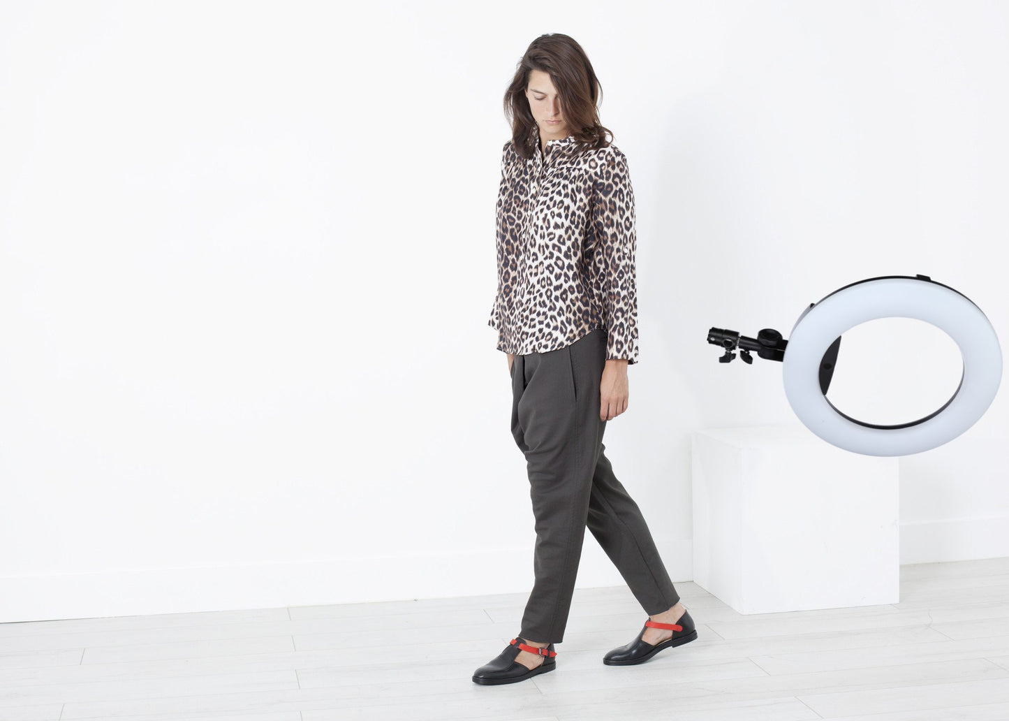 Madame L Blouse in Leopard