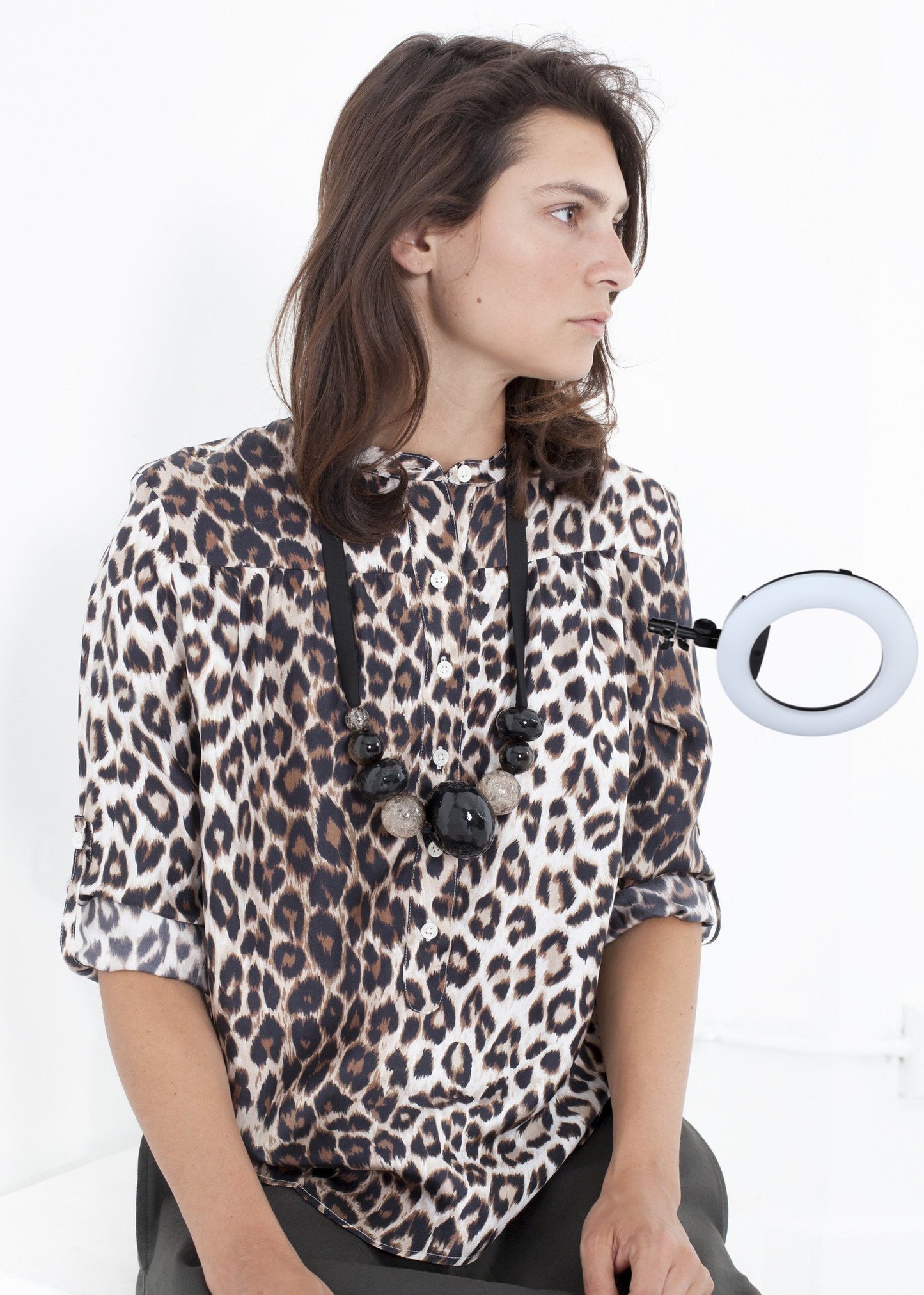 Madame L Blouse in Leopard