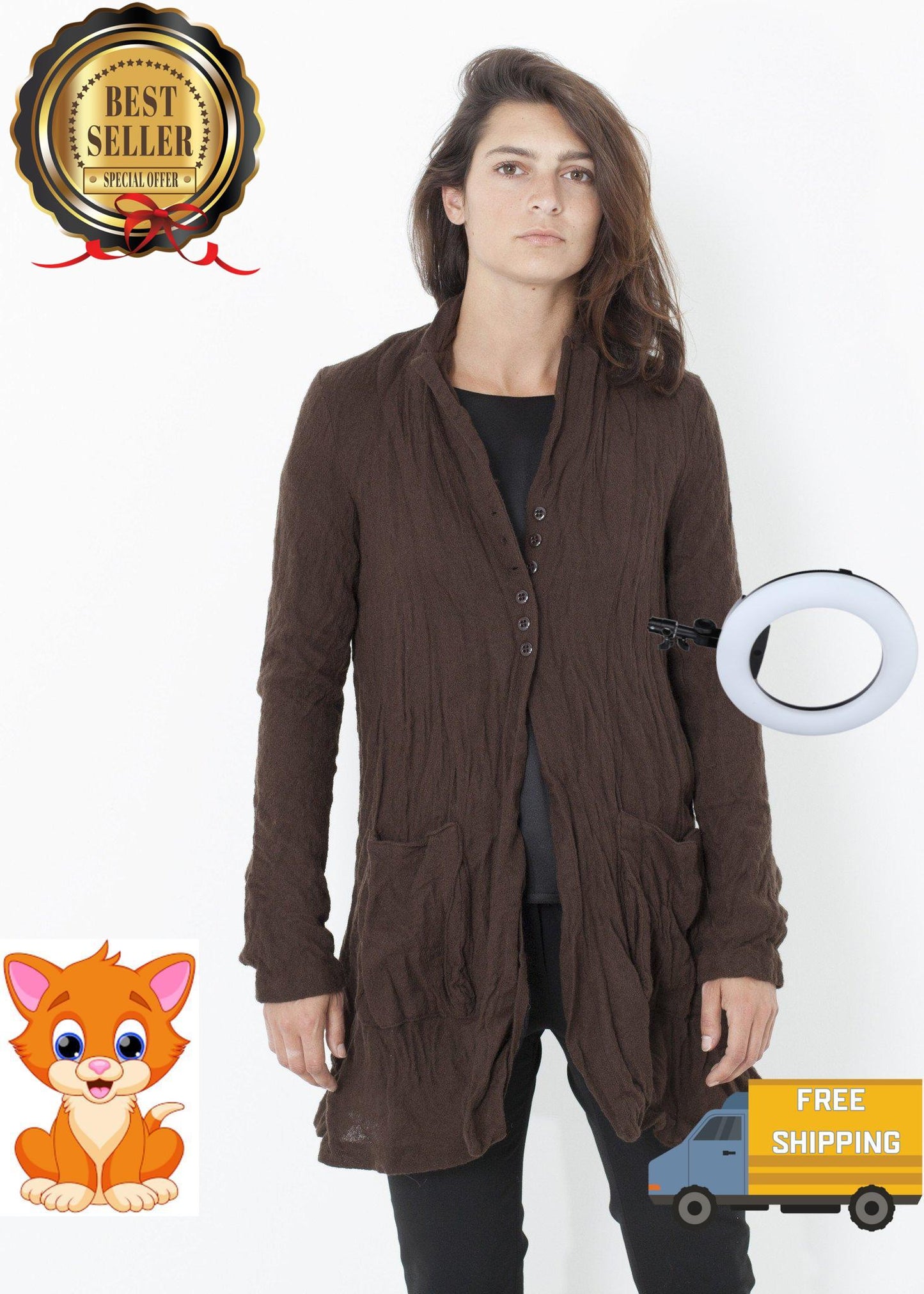 Ghost Wool Jacket in Brown