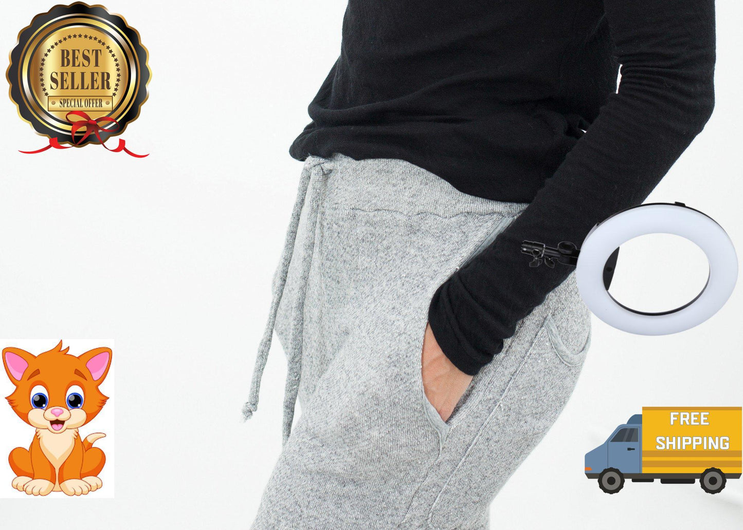 Highsoft Cropped Sweat in Heather Grey