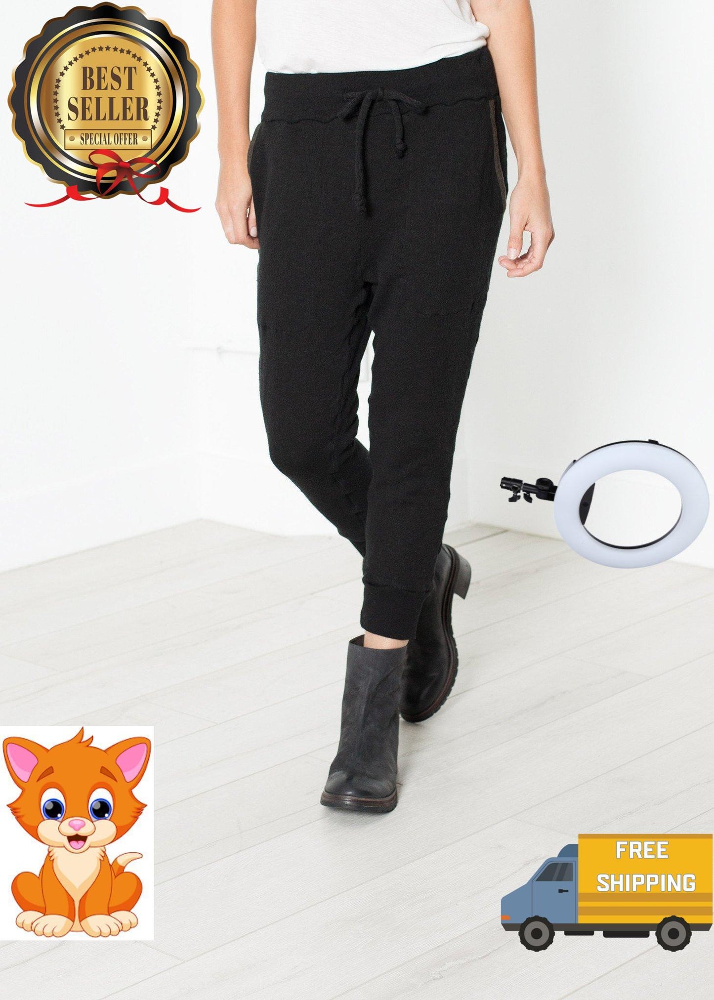 Highsoft Cropped Sweat in Black