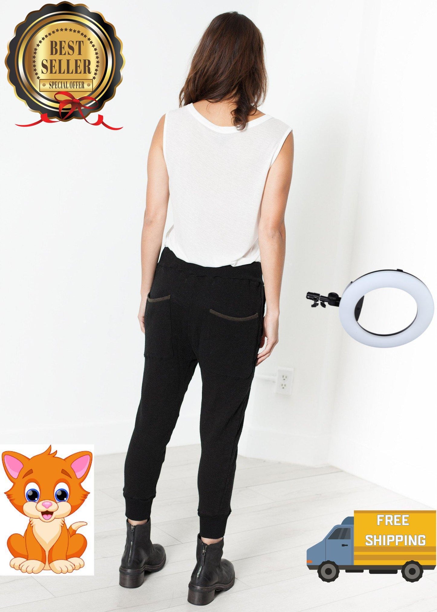 Highsoft Cropped Sweat in Black