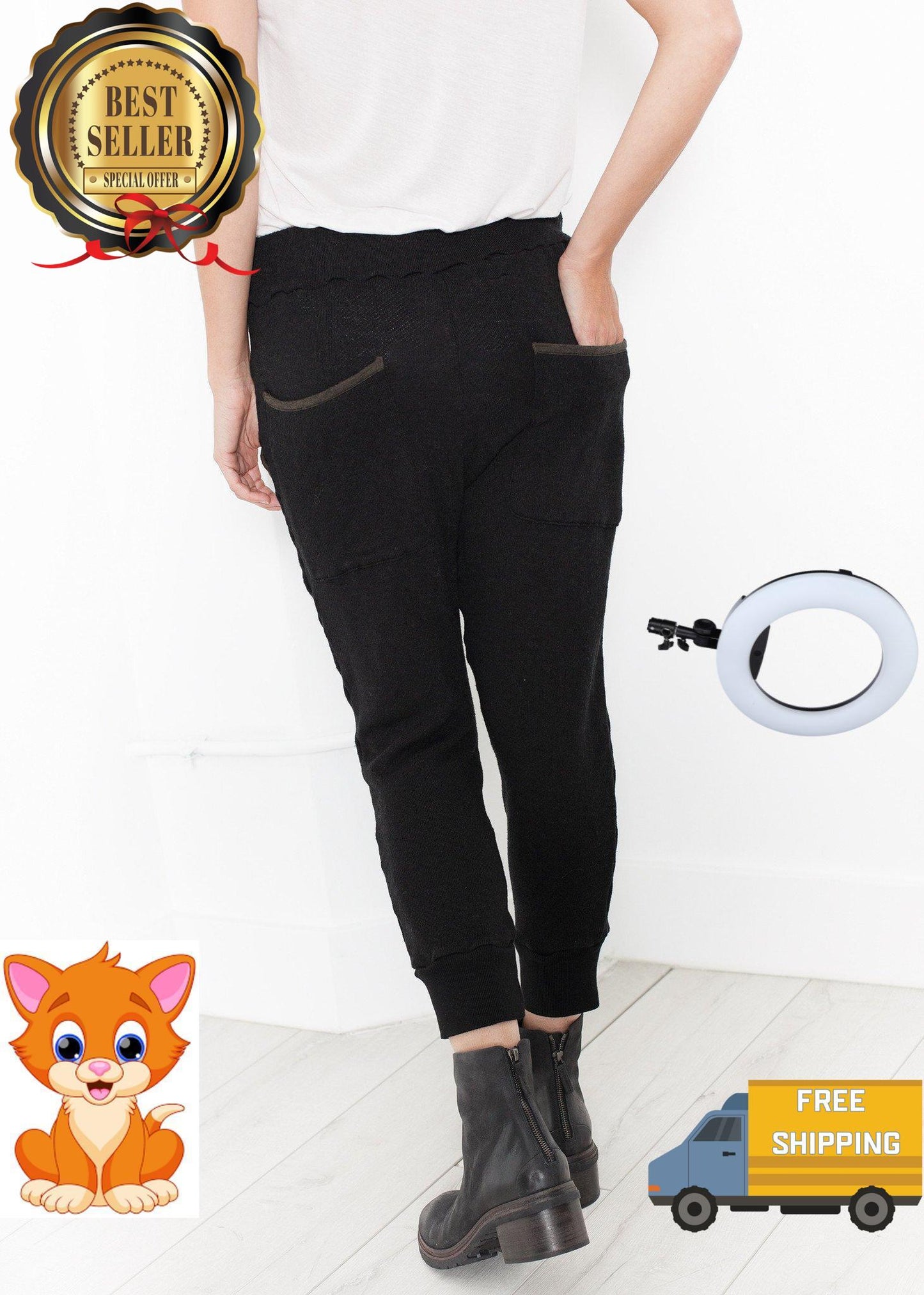 Highsoft Cropped Sweat in Black