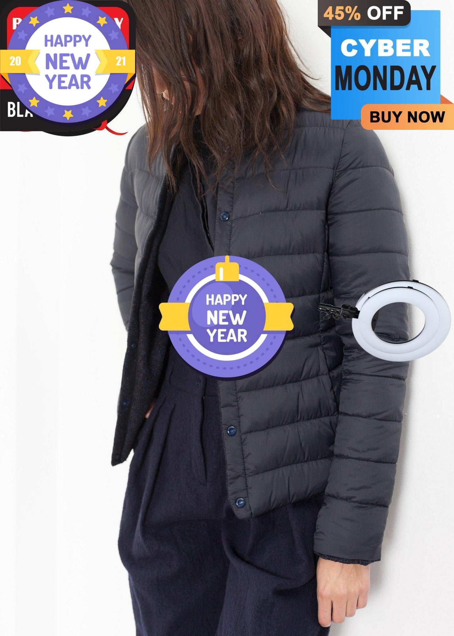 Camelia Reversible Jacket in Navy/Blue