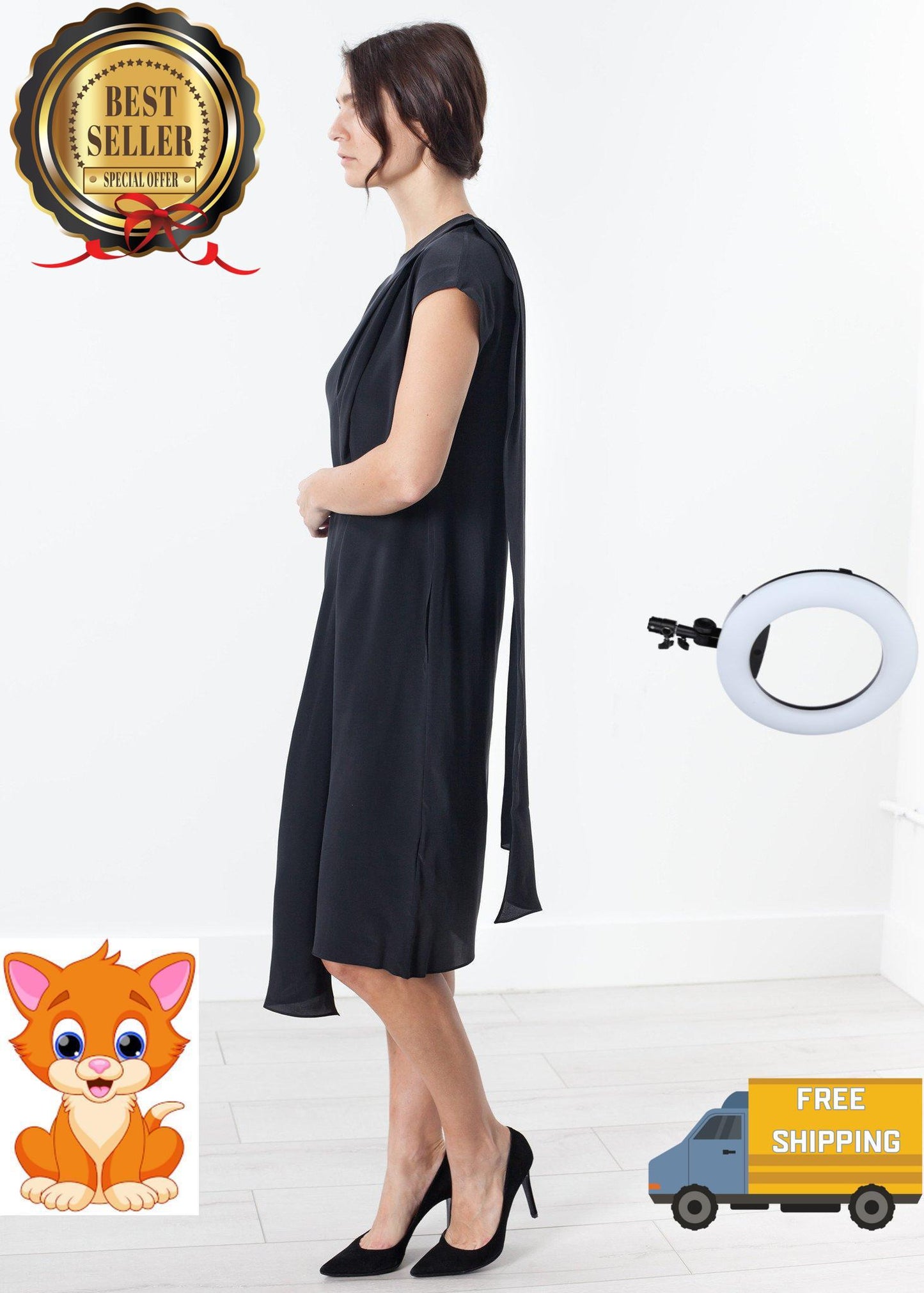 Elvira Dress in Black