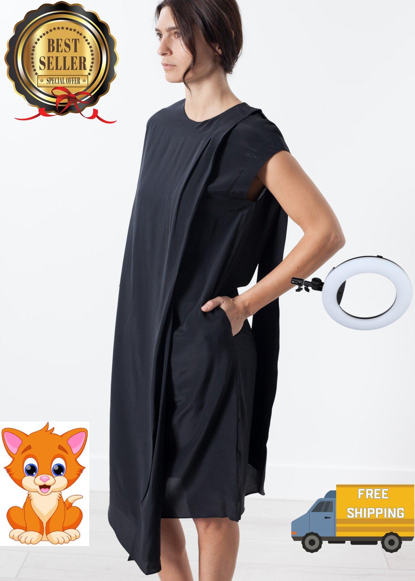 Elvira Dress in Black