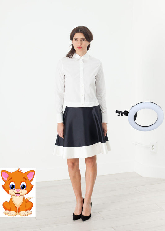 Circle Skirt in Navy