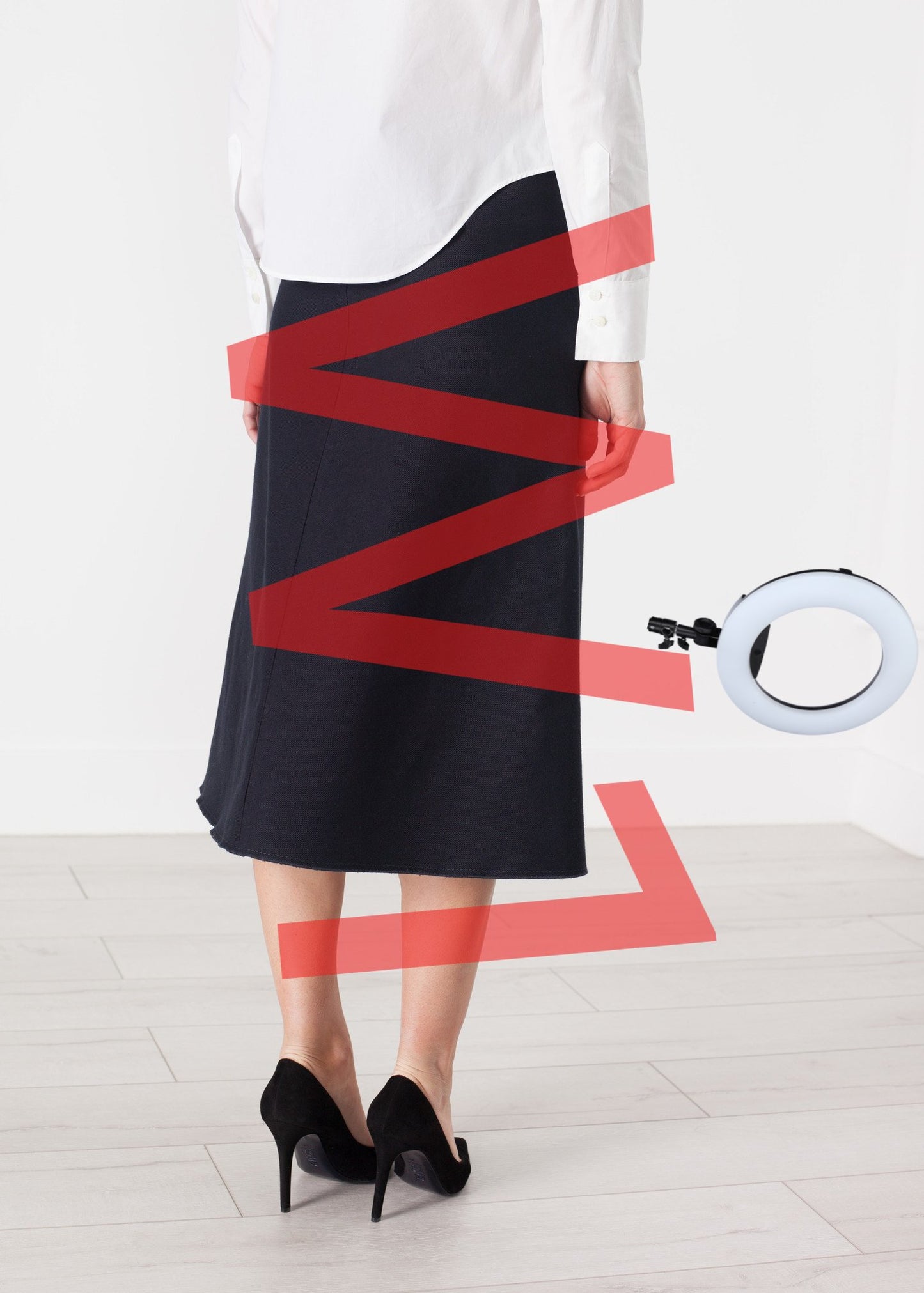 Tulle Pleat Skirt in Navy