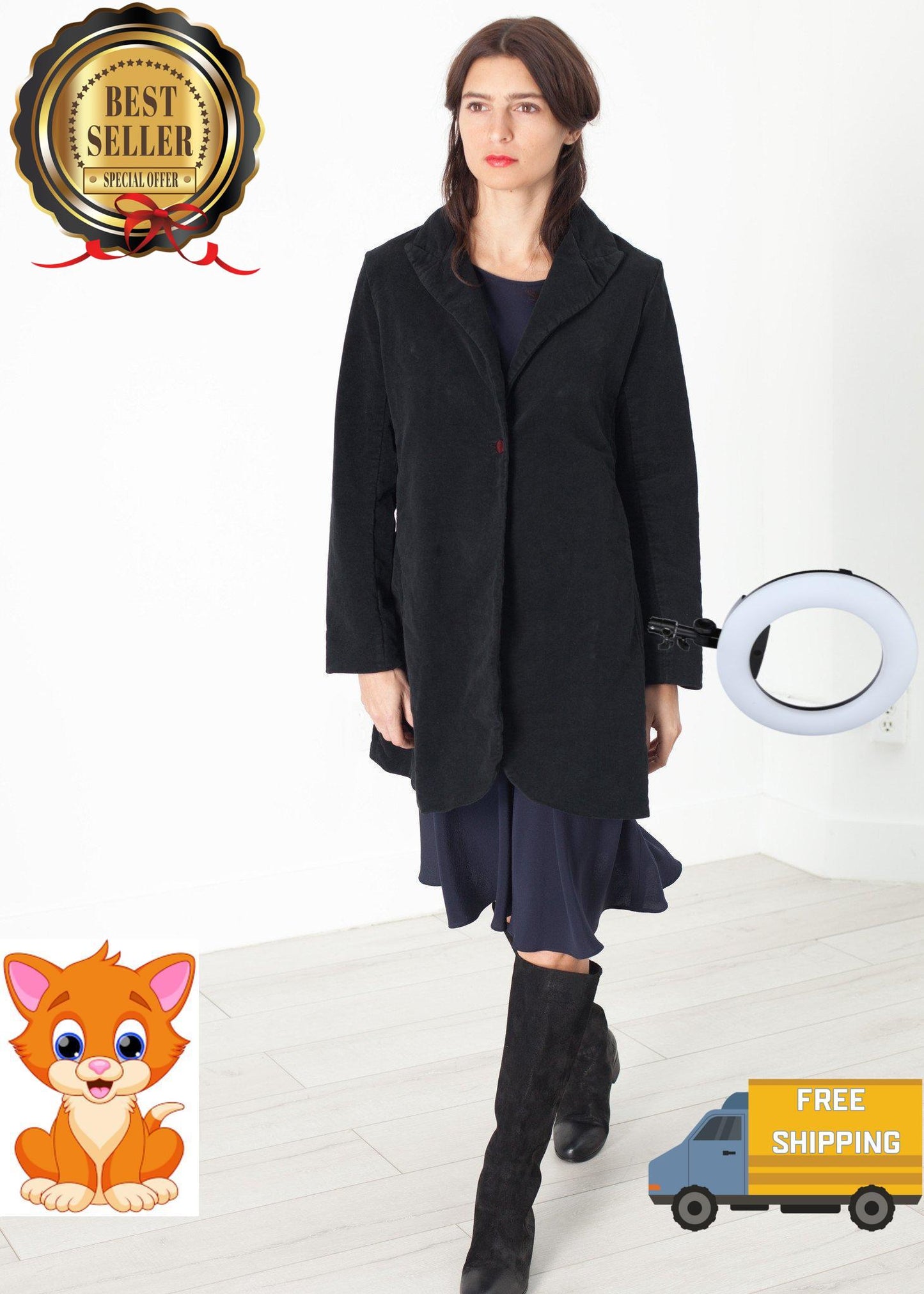 Griffon Coat in Black