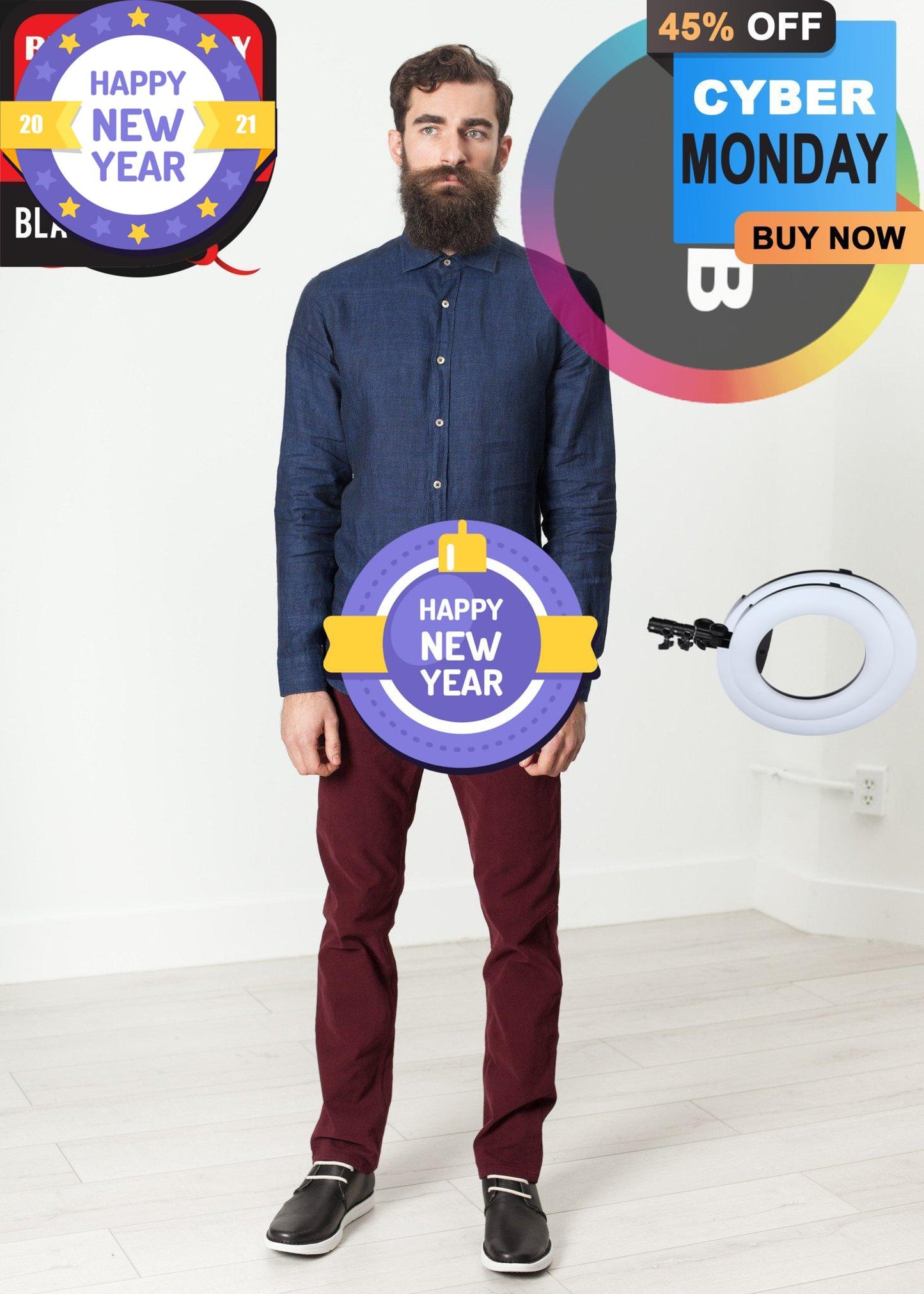 Button Up Shirt in Navy