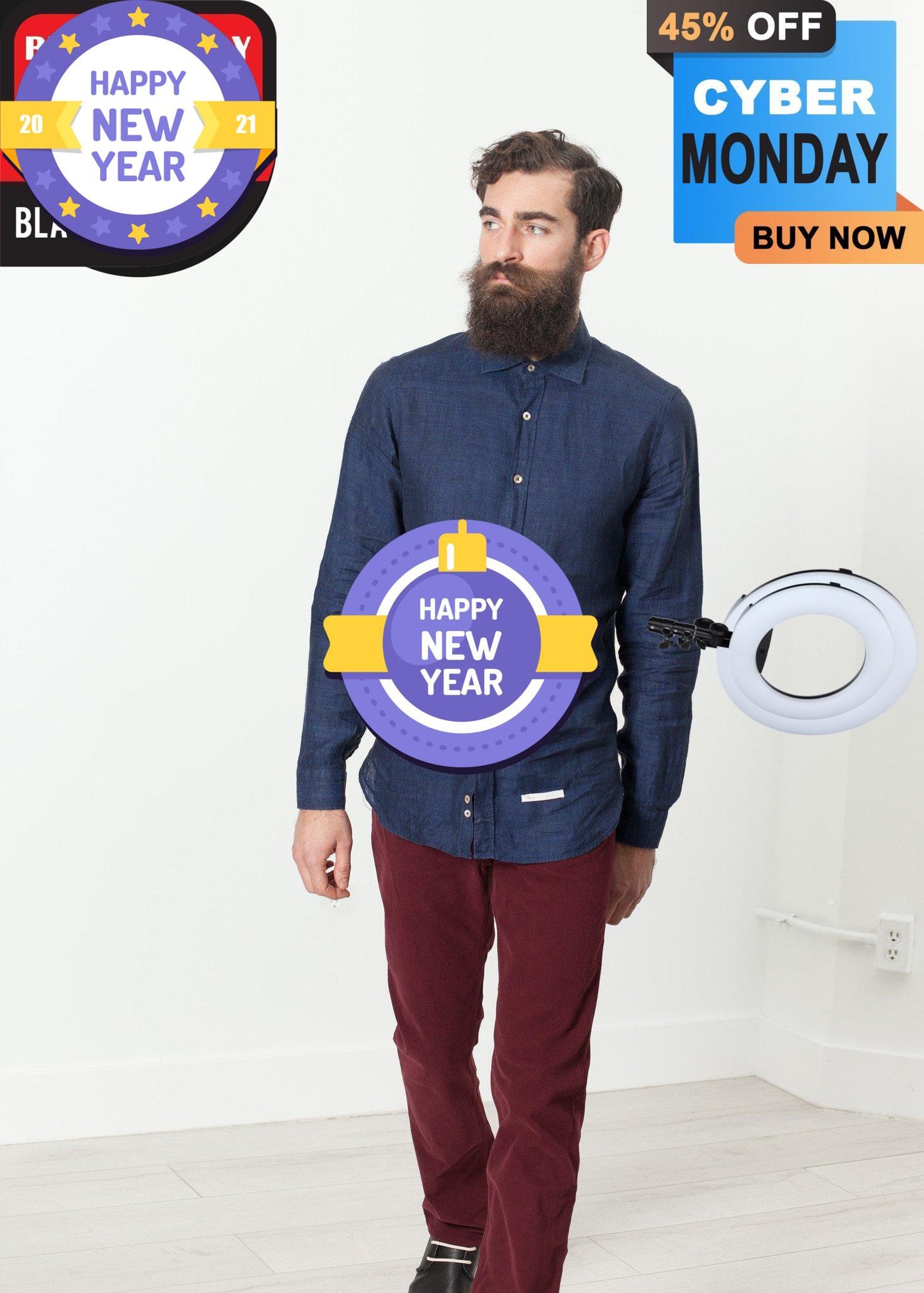 Button Up Shirt in Navy