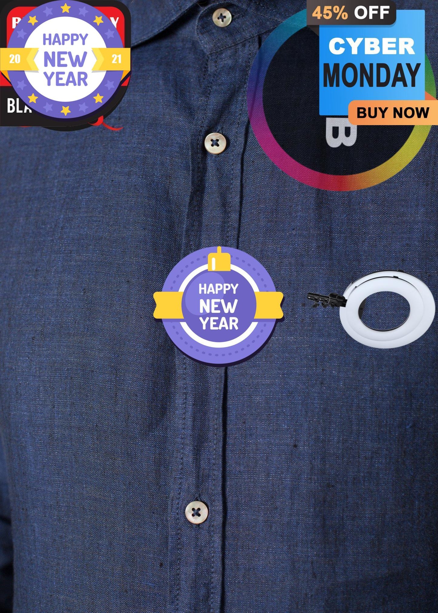 Button Up Shirt in Navy