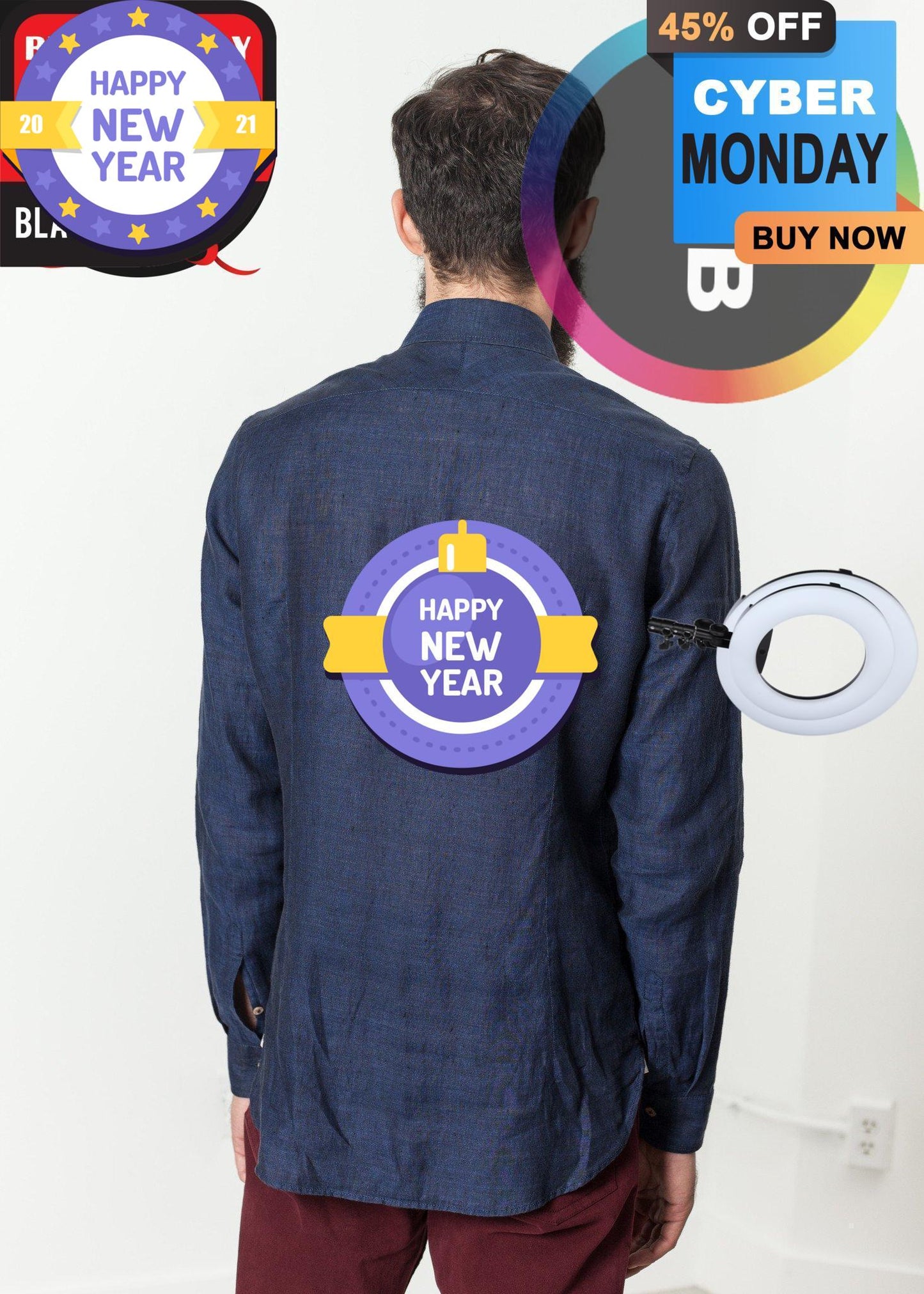 Button Up Shirt in Navy