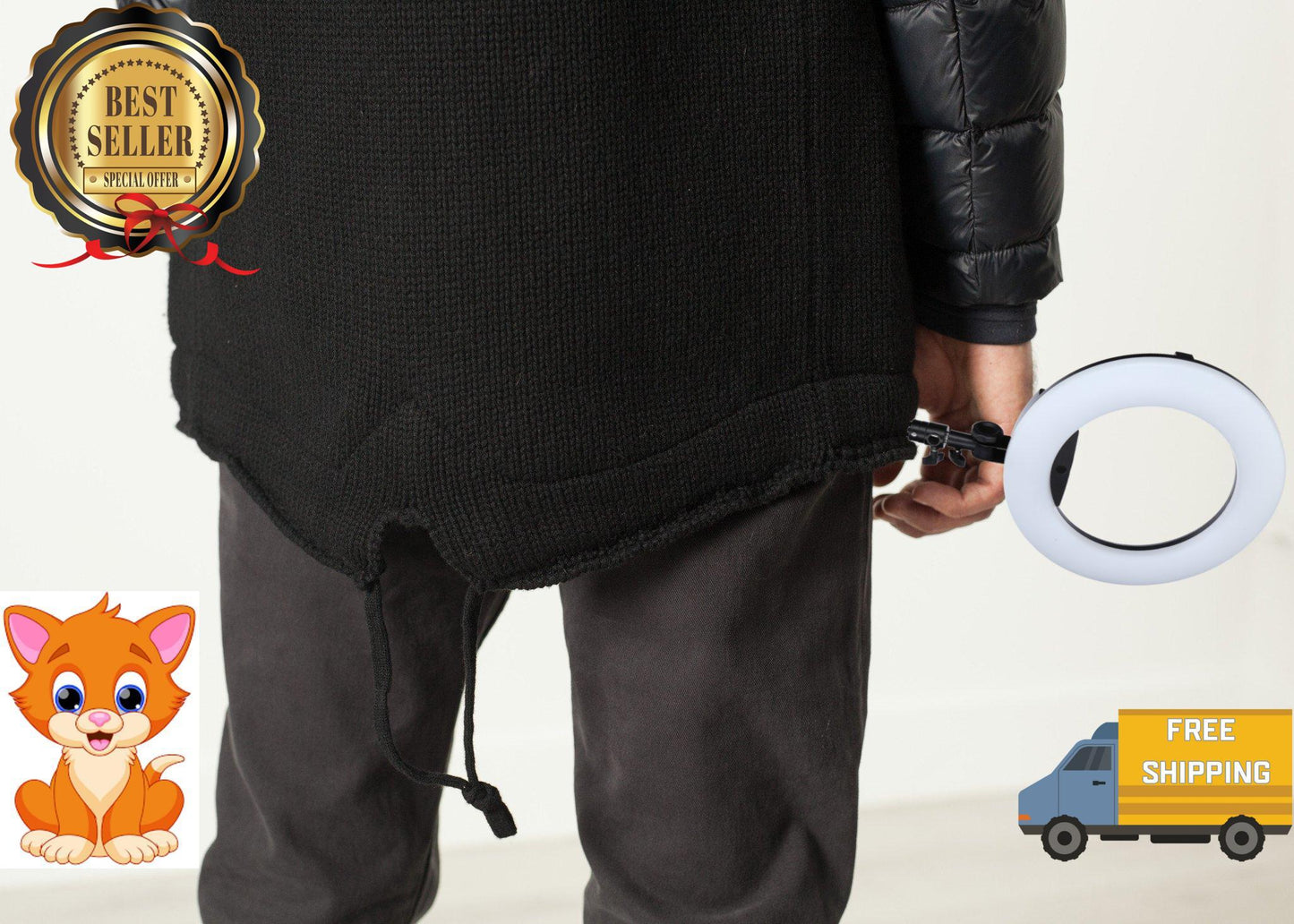 Hooded Parka in Black