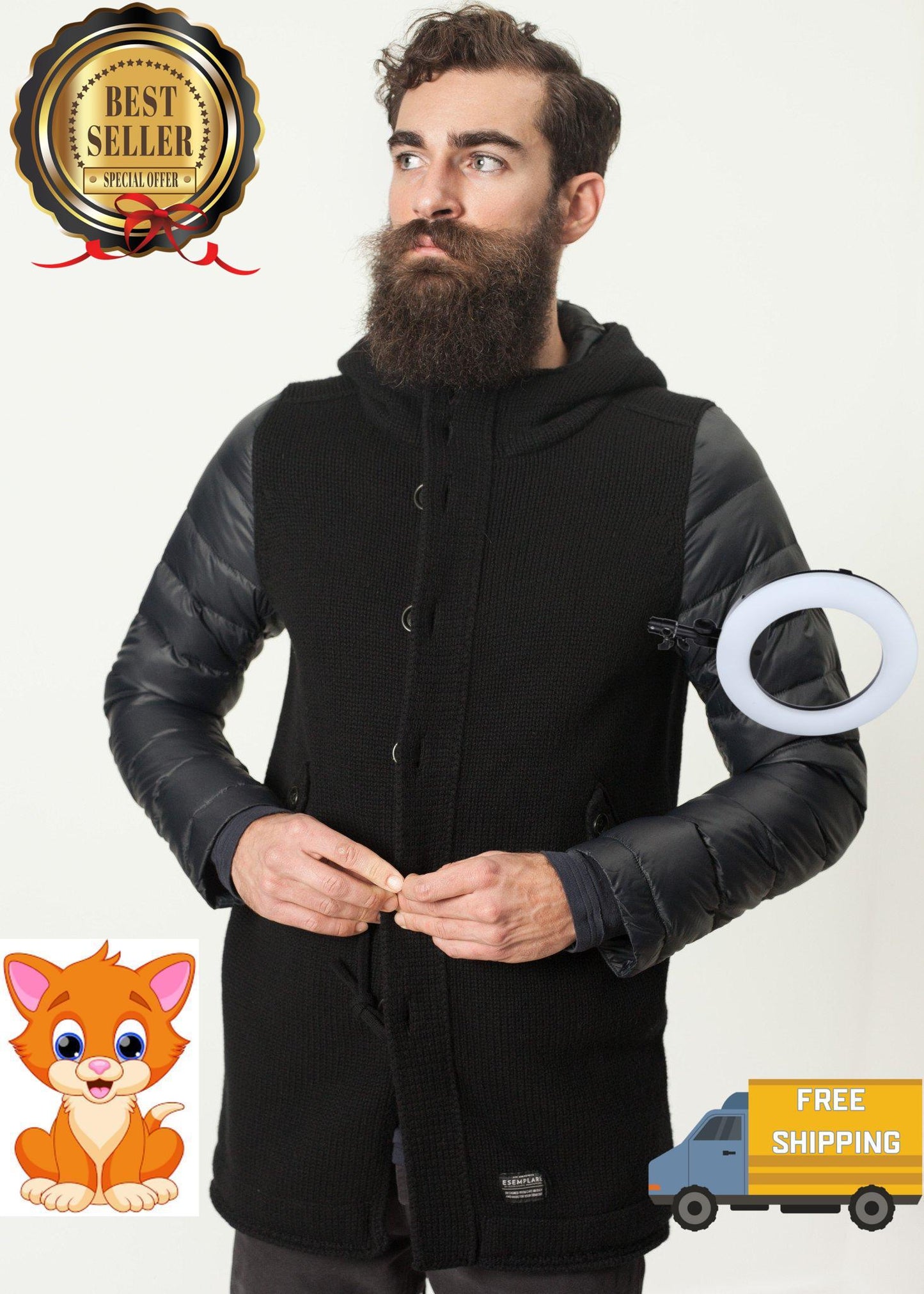 Hooded Parka in Black