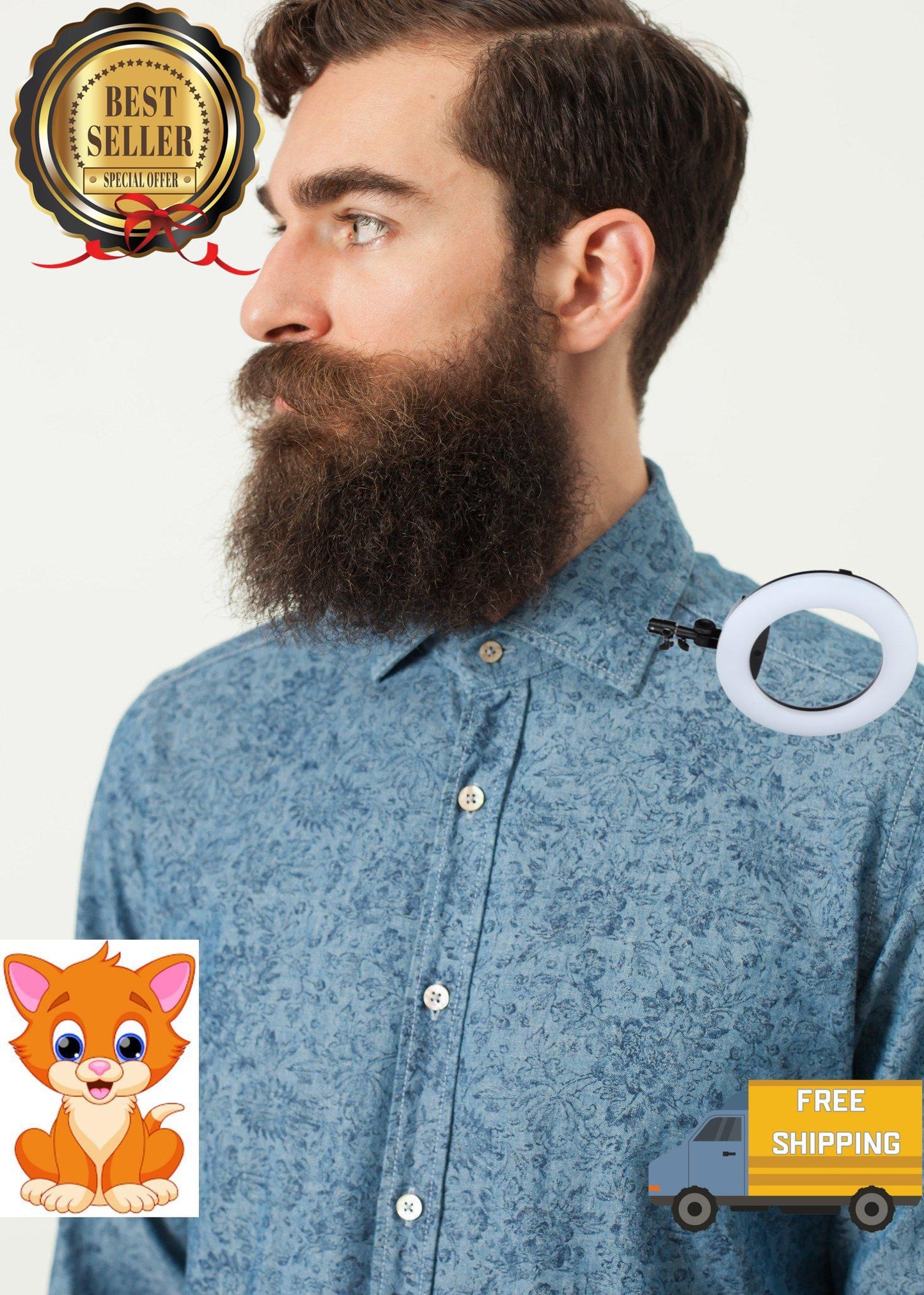 Floral Button-Up in Blue