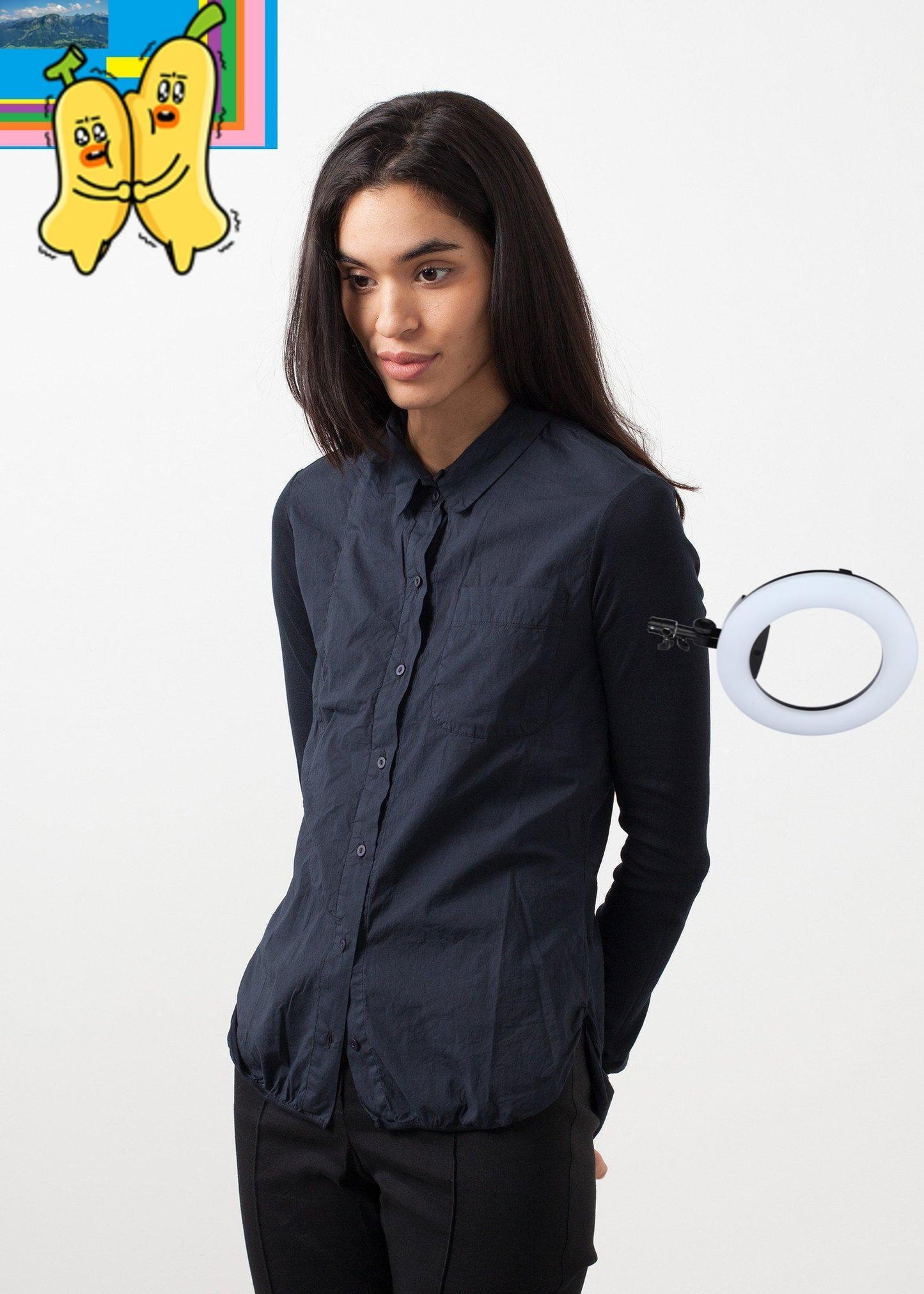 Soft Sleeve Button Up