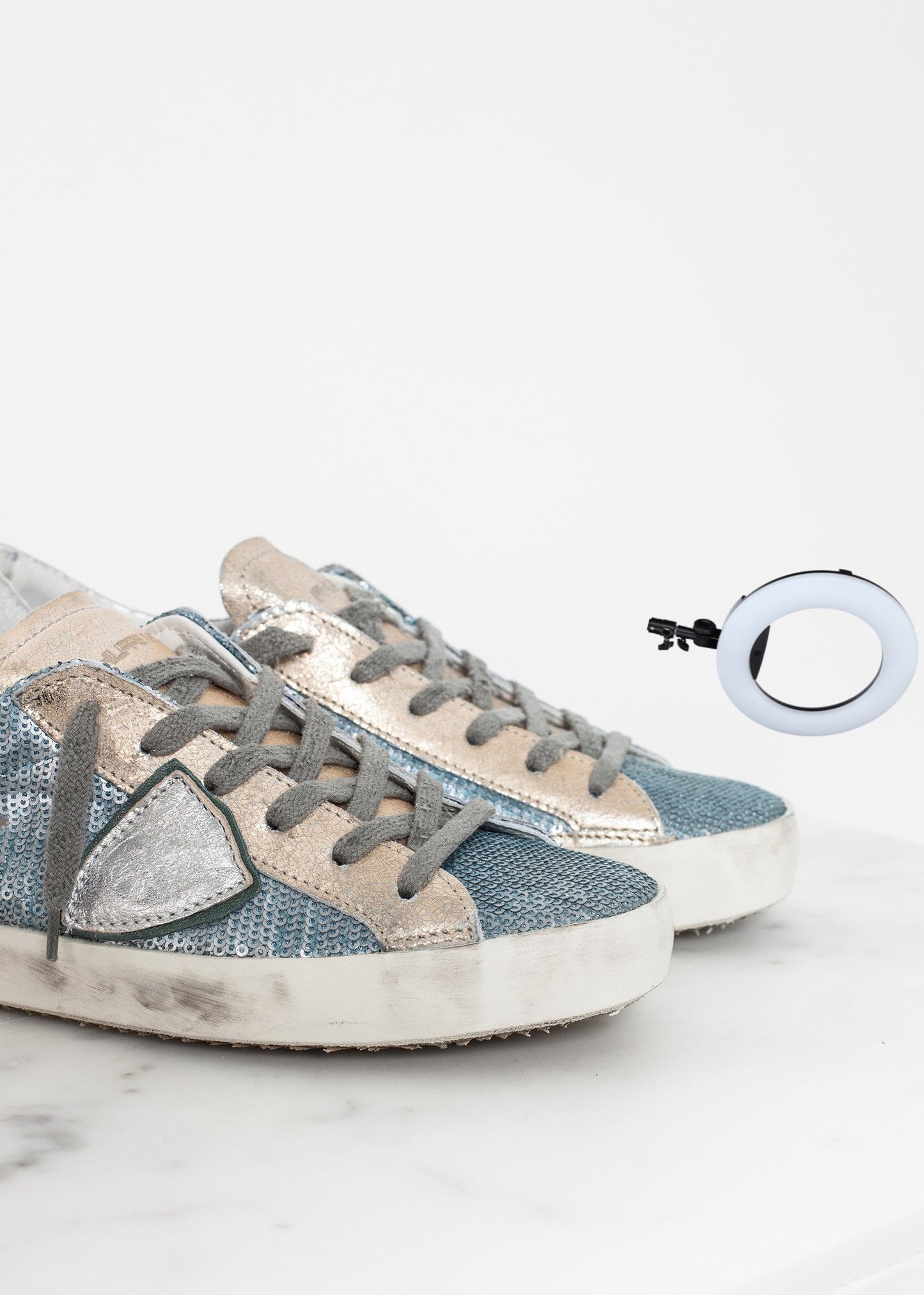 Metallic Sequin Low Top Sneaker