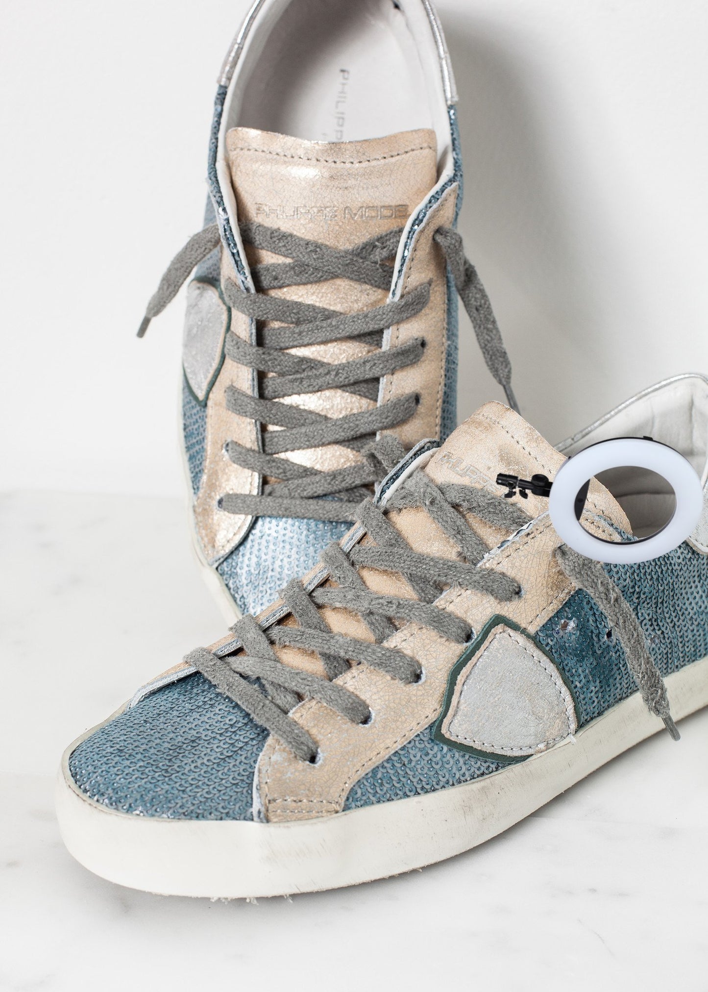 Metallic Sequin Low Top Sneaker