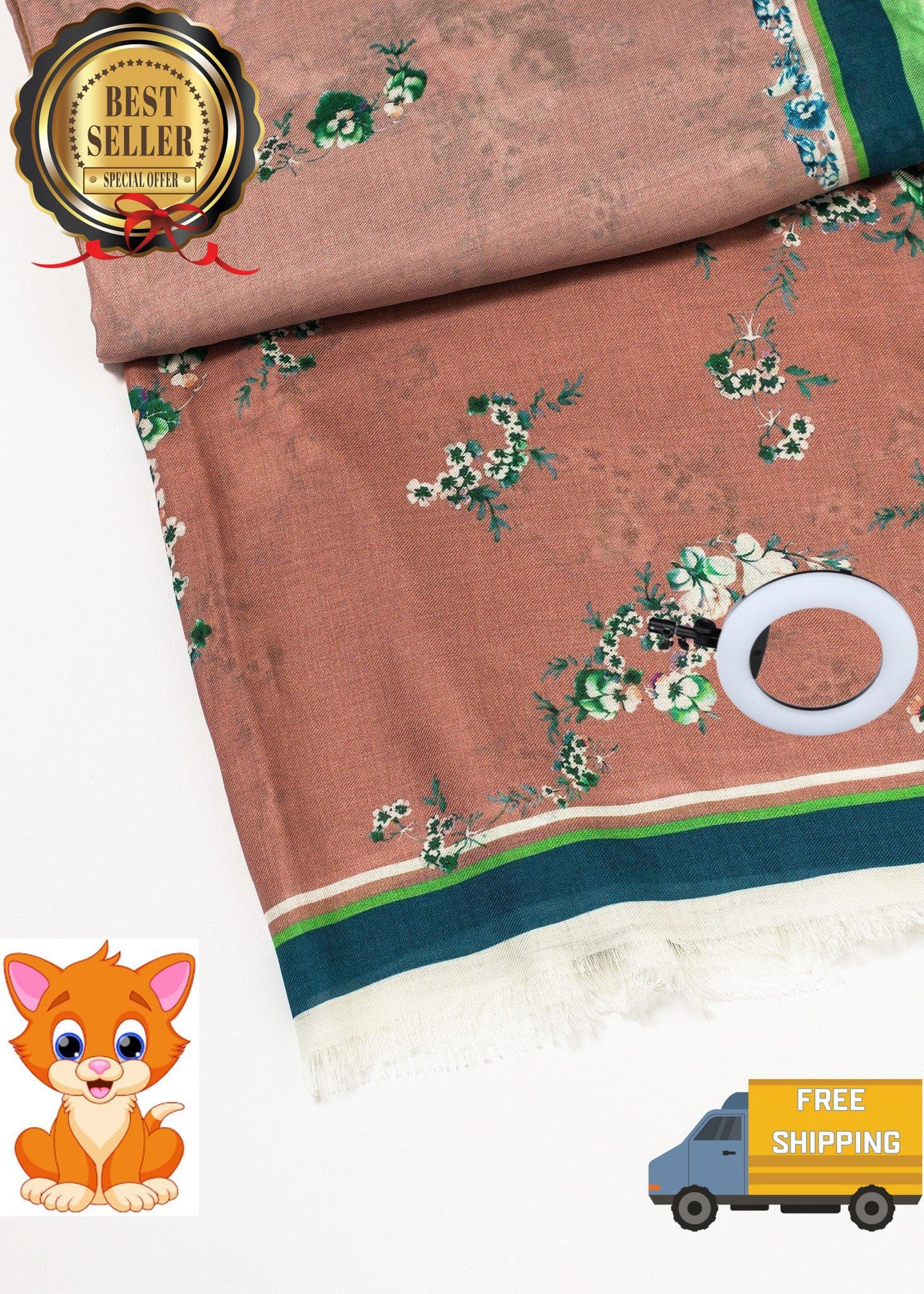 Floral Cashmere Scarf