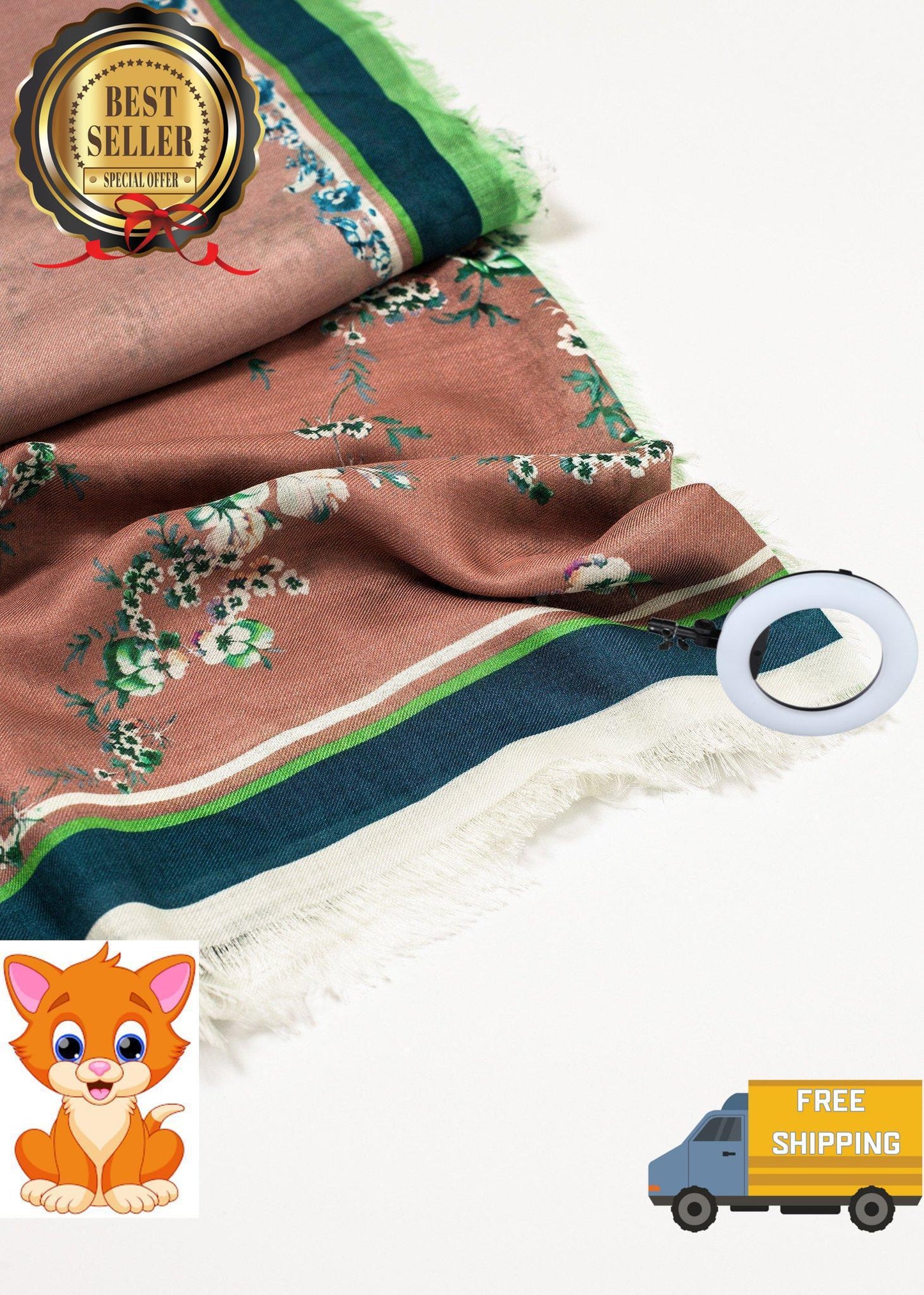 Floral Cashmere Scarf