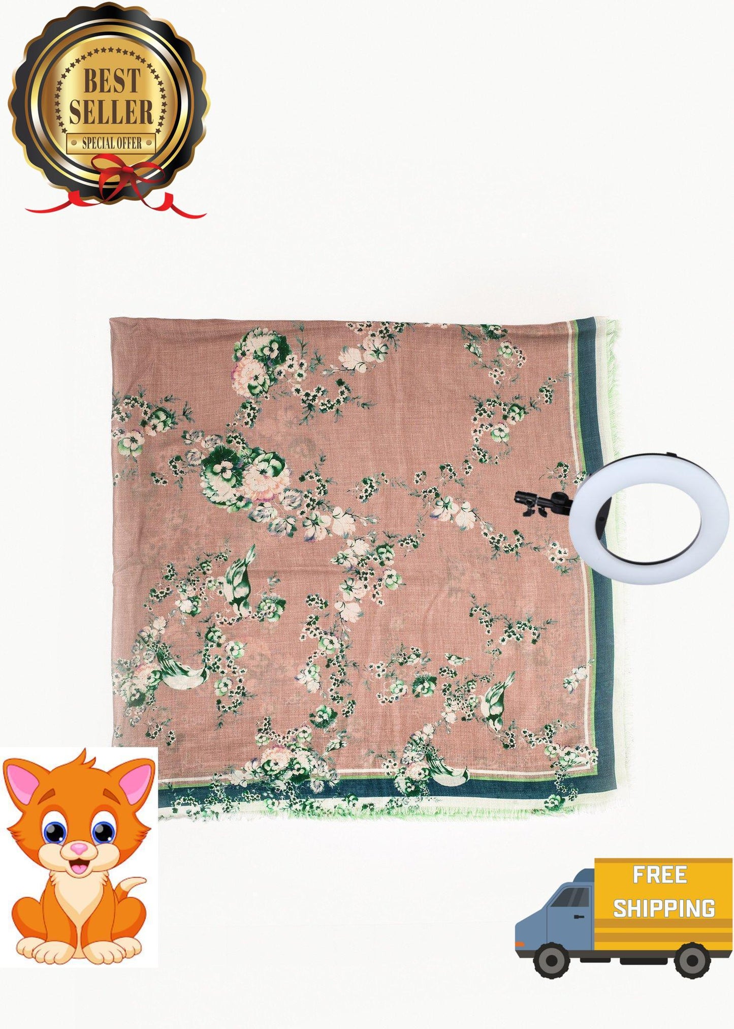 Floral Cashmere Scarf