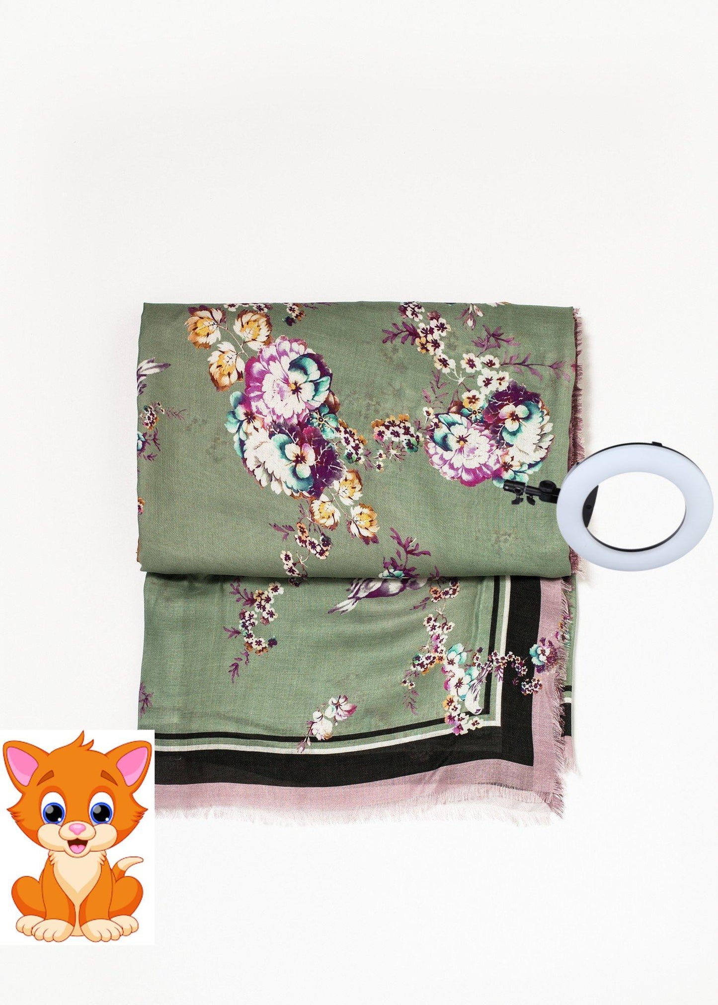 Floral Cashmere Scarf