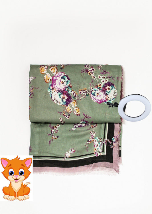 Floral Cashmere Scarf