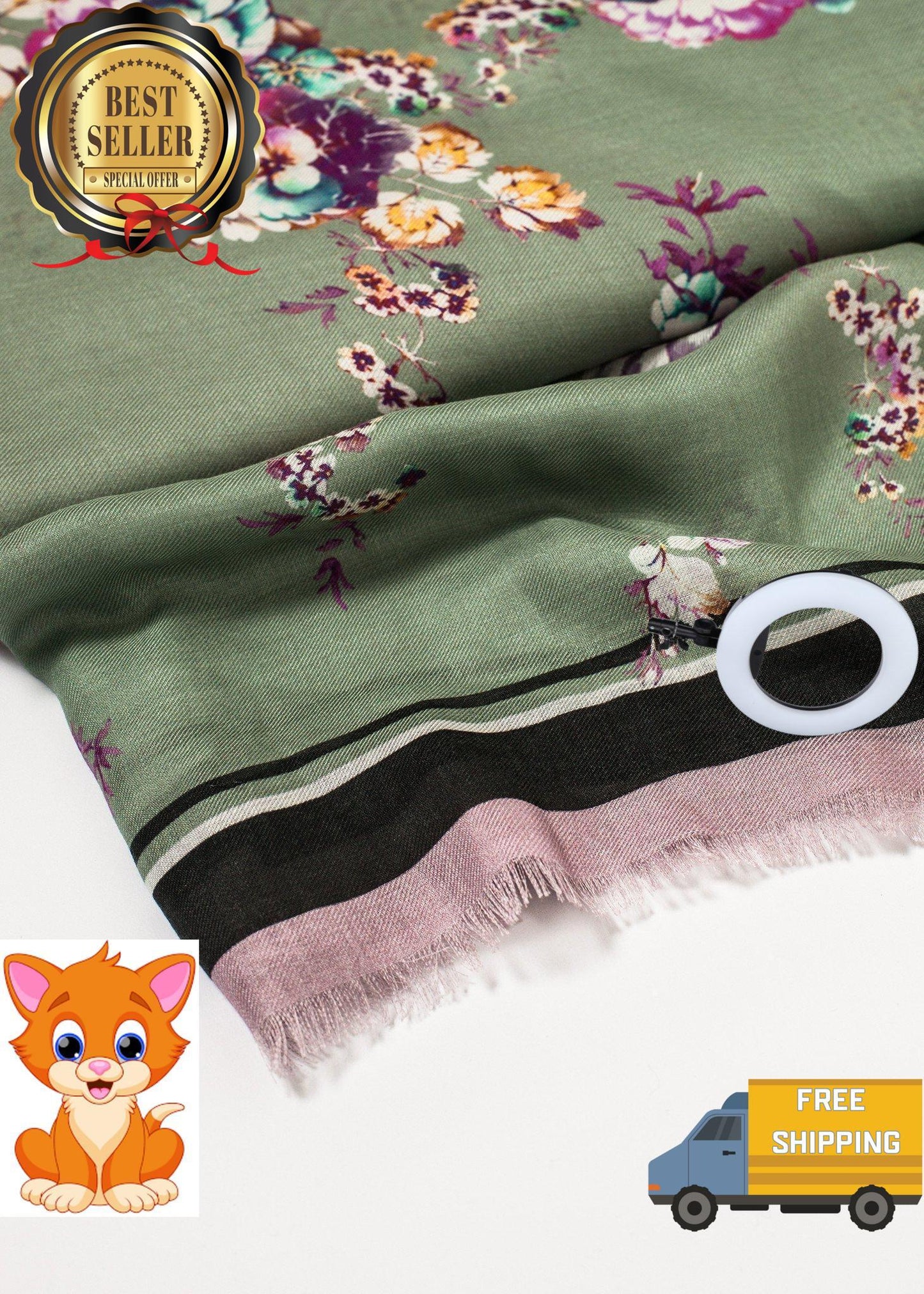 Floral Cashmere Scarf