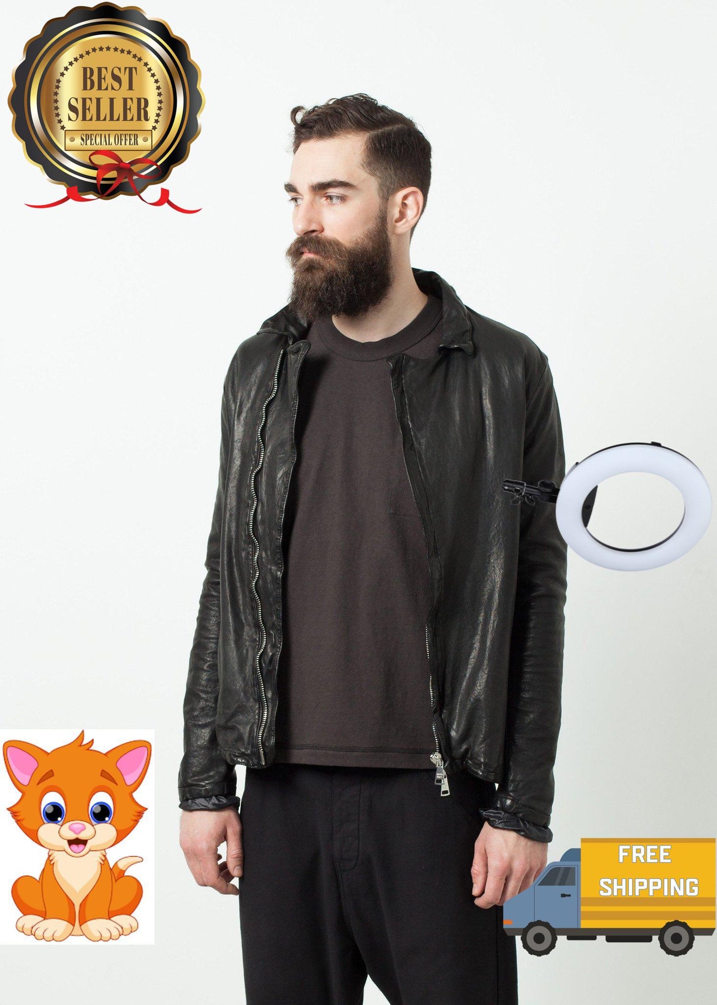Distressed Motorcycle Jacket