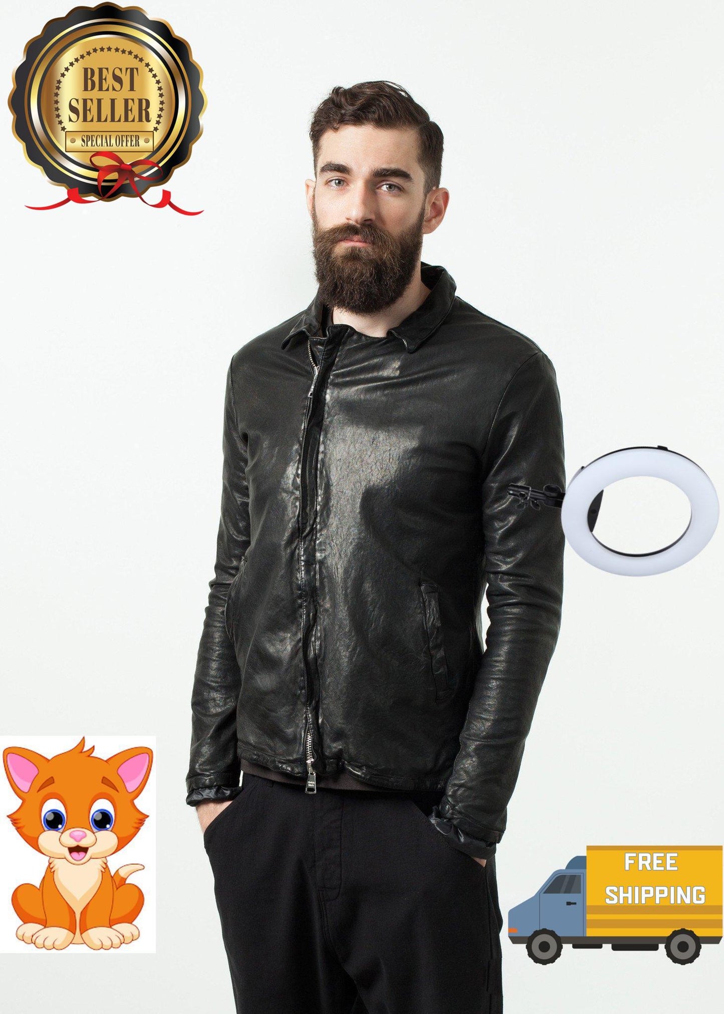 Distressed Motorcycle Jacket